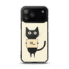Black Cat Holding a Paper - Clear iPhone Case