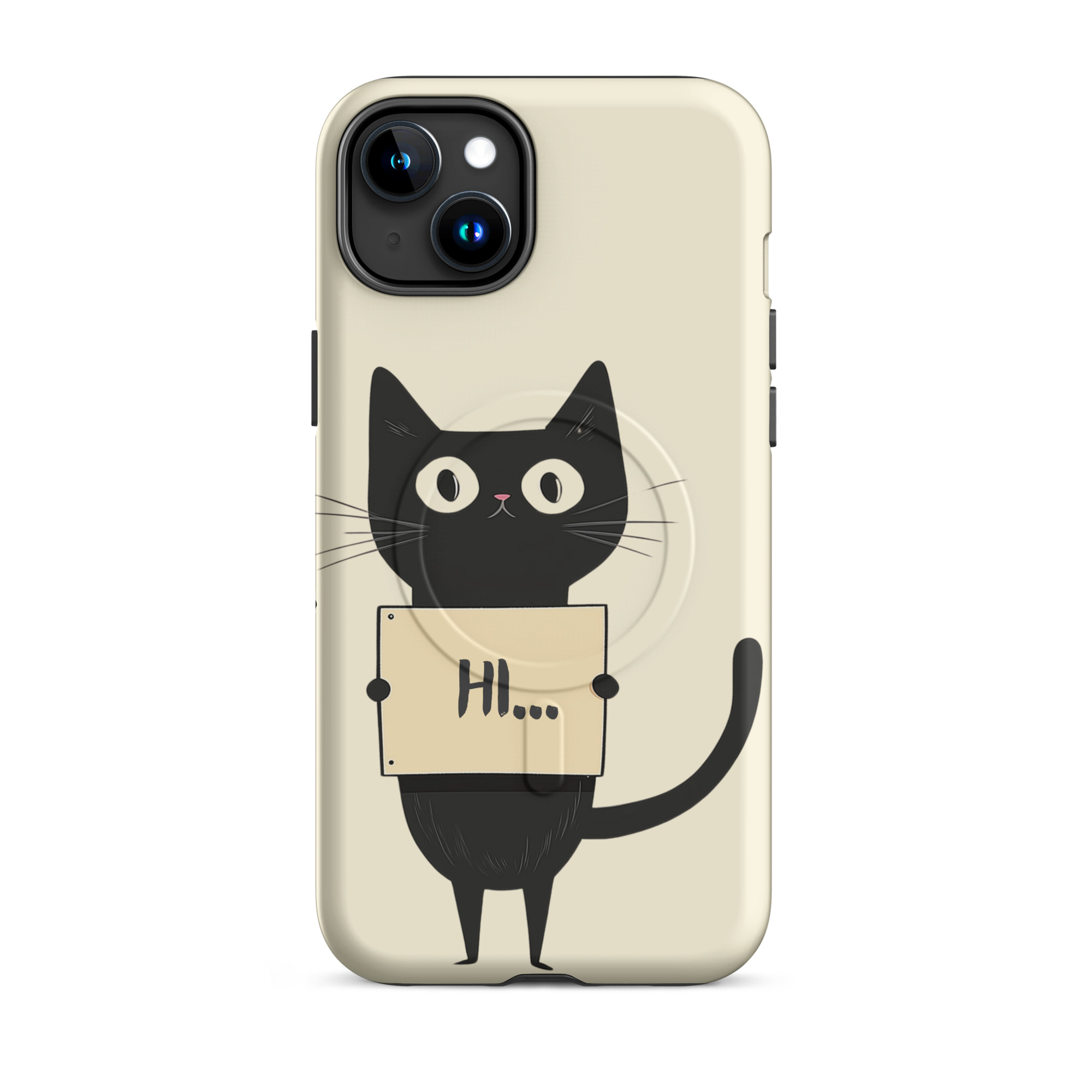 Black Cat Holding a Paper - Tough iPhone Case - Image 7