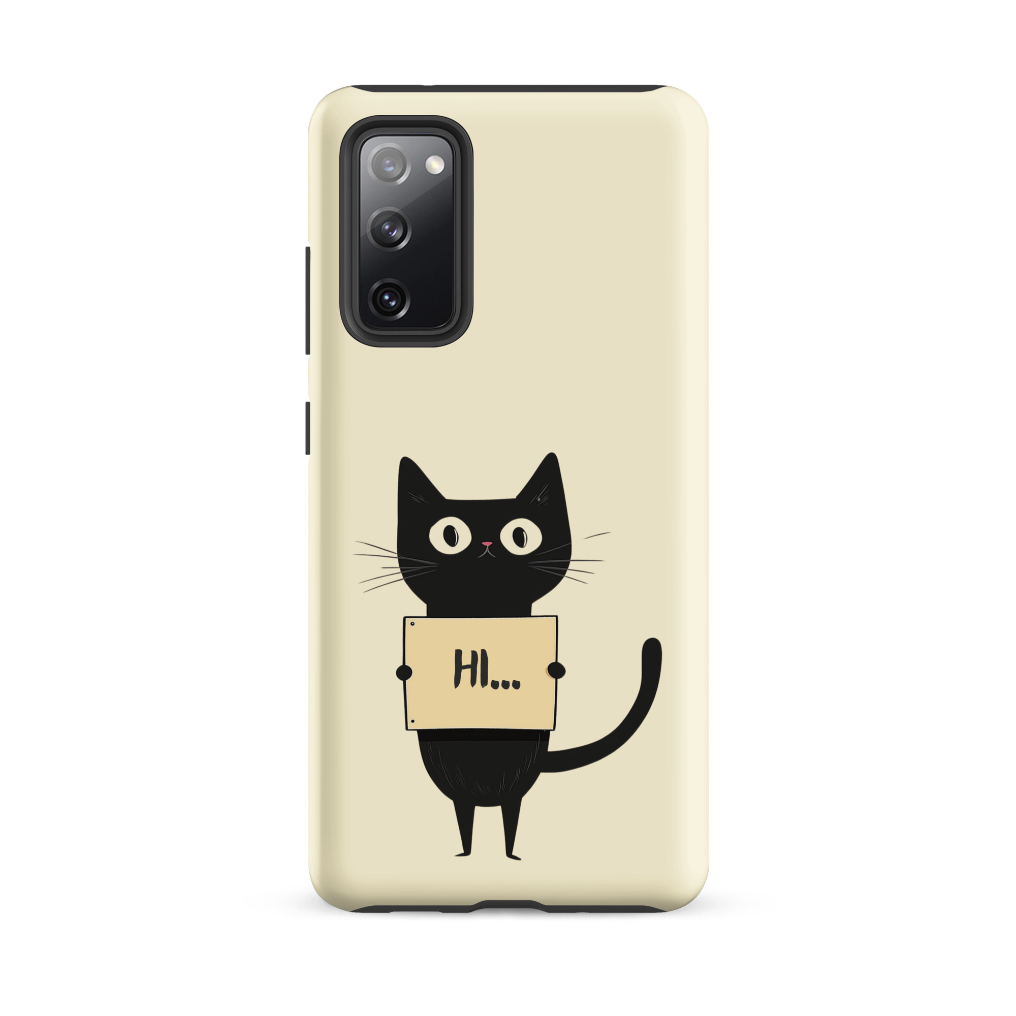 Black Cat Holding a Paper - Tough Galaxy Case - Image 3