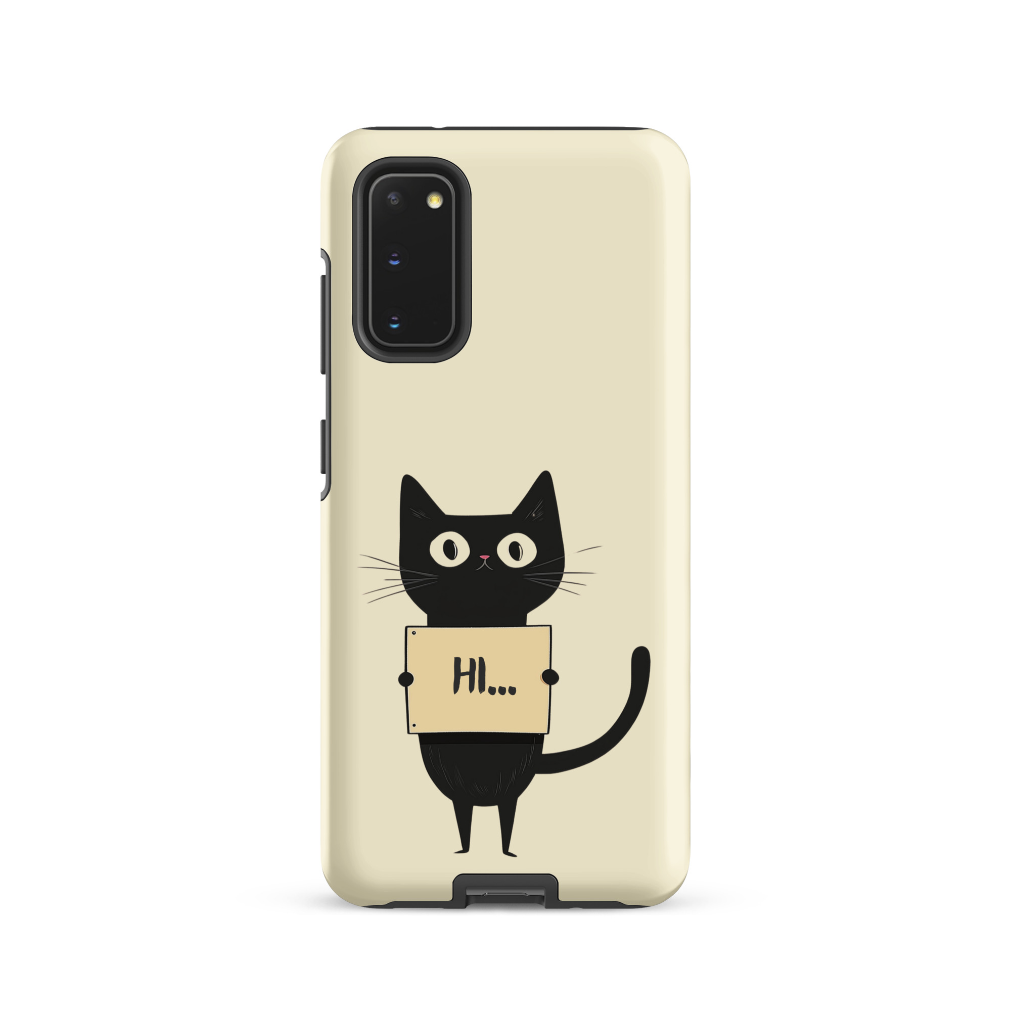 Black Cat Holding a Paper - Tough Galaxy Case - Image 2