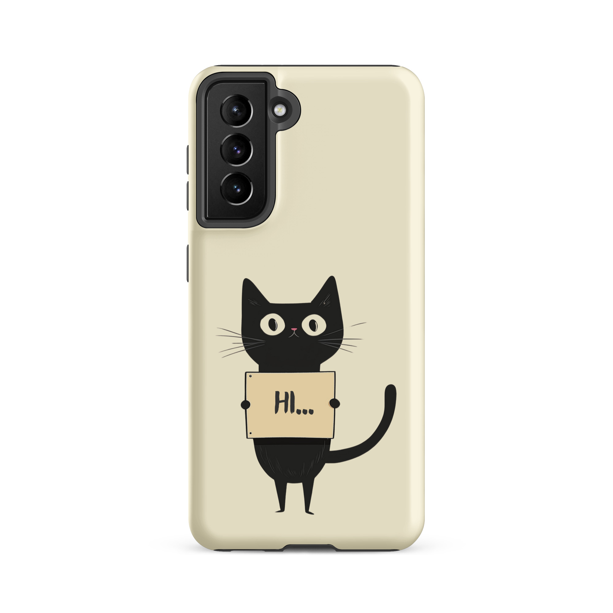 Black Cat Holding a Paper - Tough Galaxy Case - Image 9