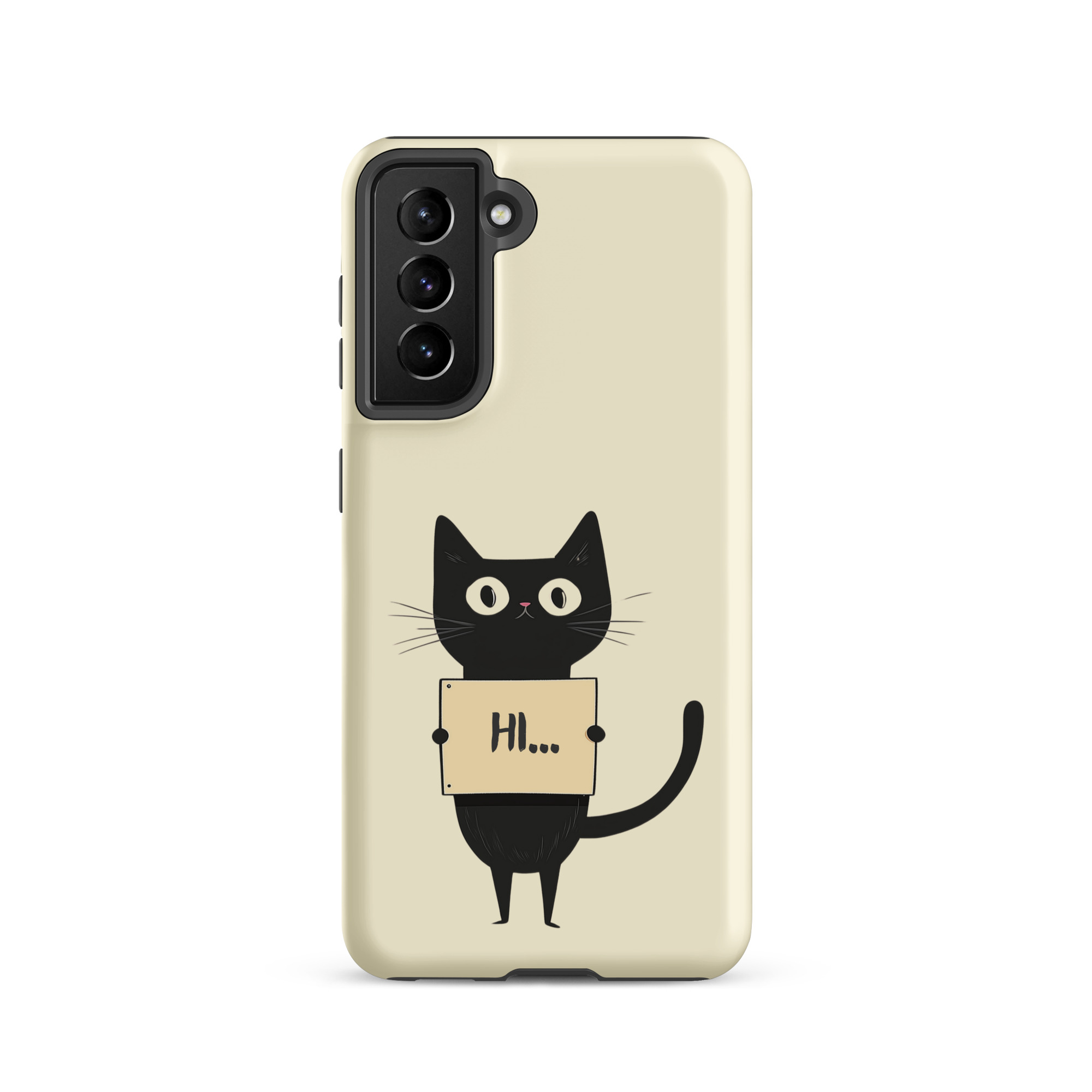 Black Cat Holding a Paper - Tough Galaxy Case - Image 6