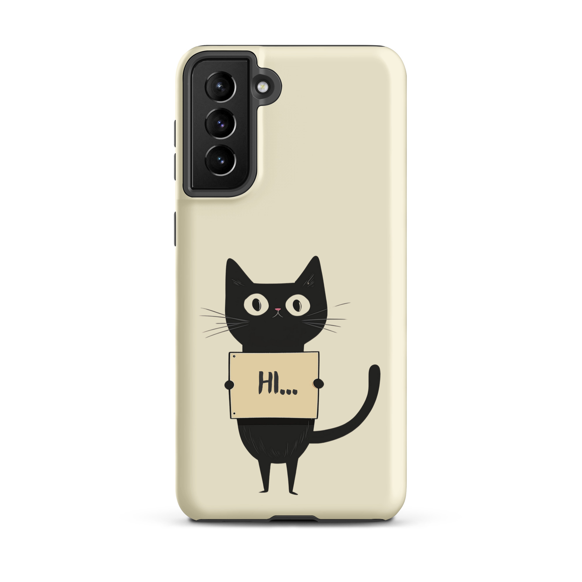 Black Cat Holding a Paper - Tough Galaxy Case - Image 7