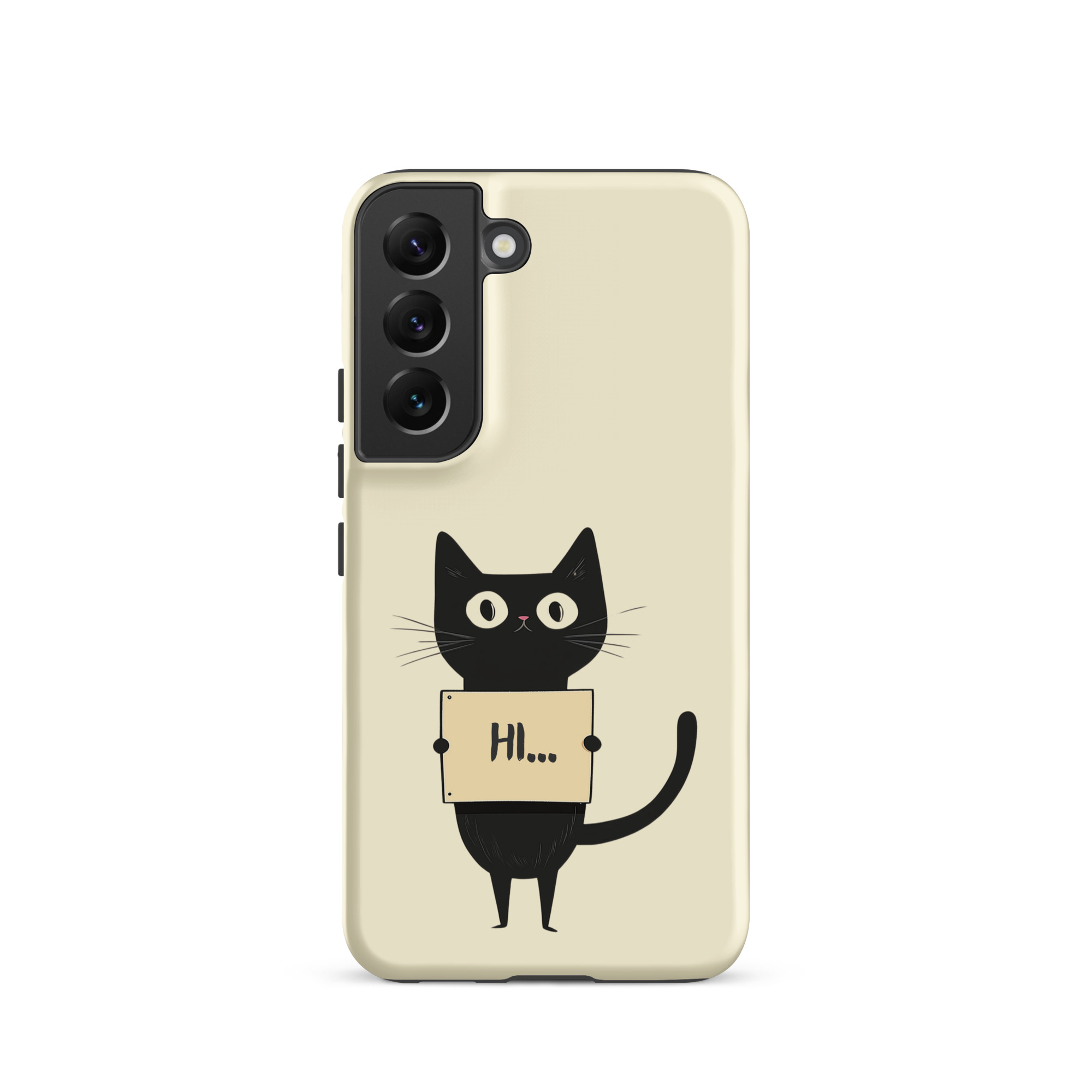 Black Cat Holding a Paper - Tough Galaxy Case - Image 10