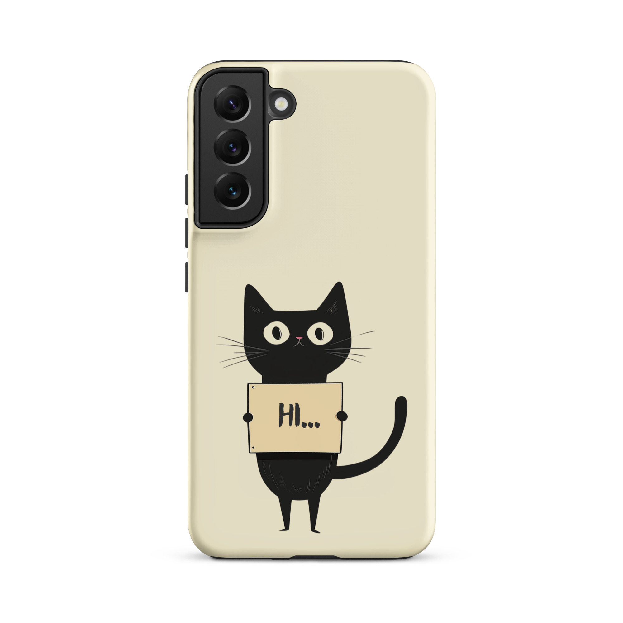 Black Cat Holding a Paper - Tough Galaxy Case - Image 11