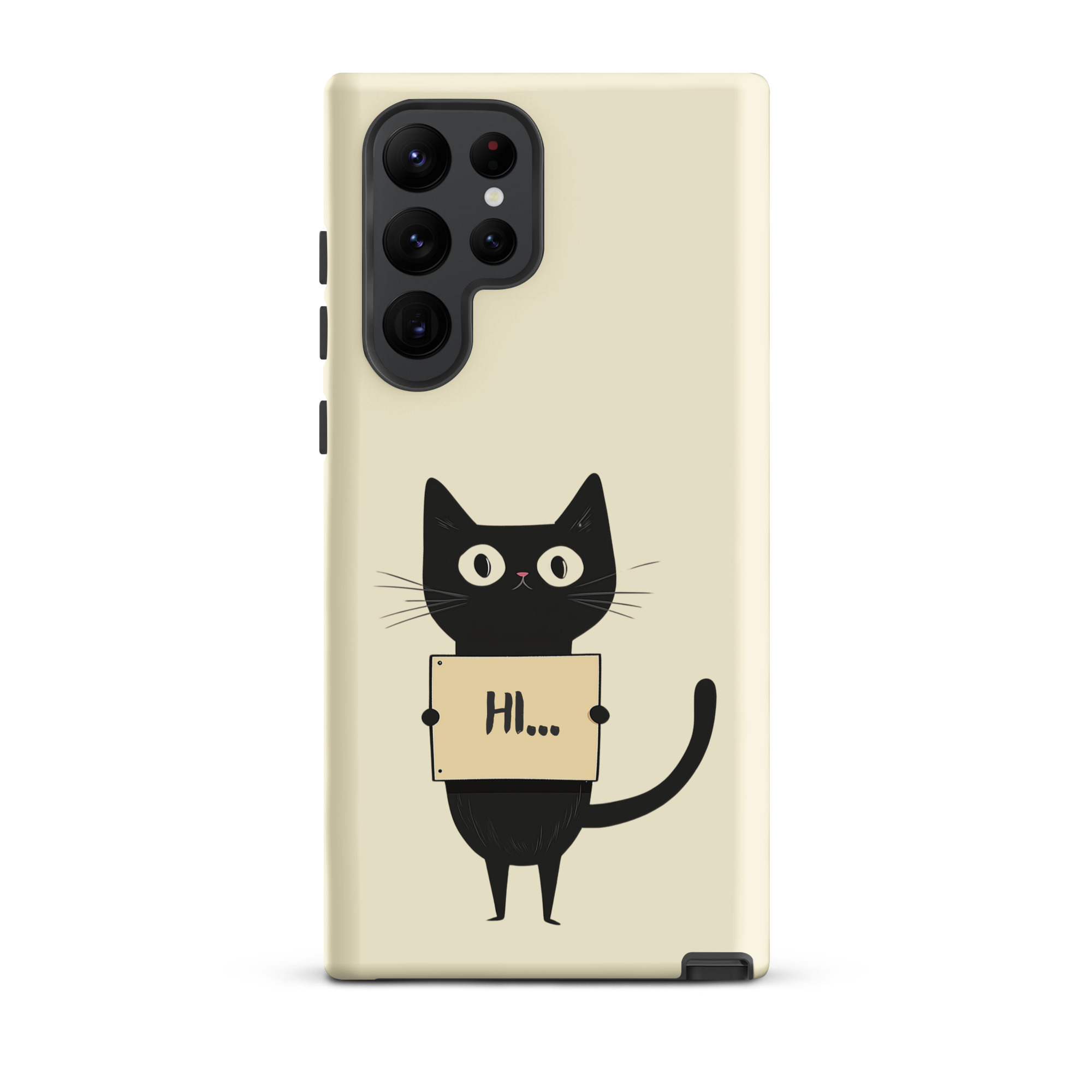 Black Cat Holding a Paper - Tough Galaxy Case - Image 12
