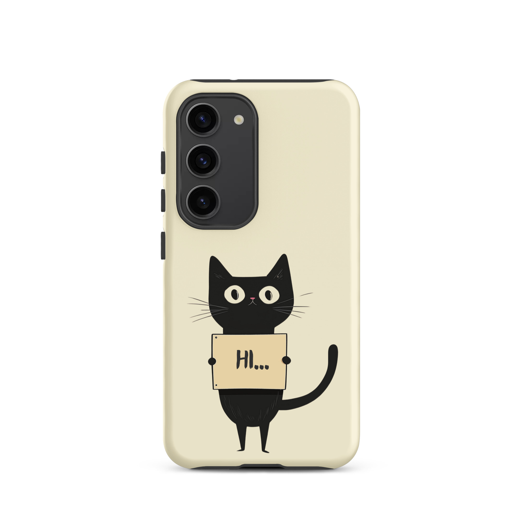 Black Cat Holding a Paper - Tough Galaxy Case - Image 13