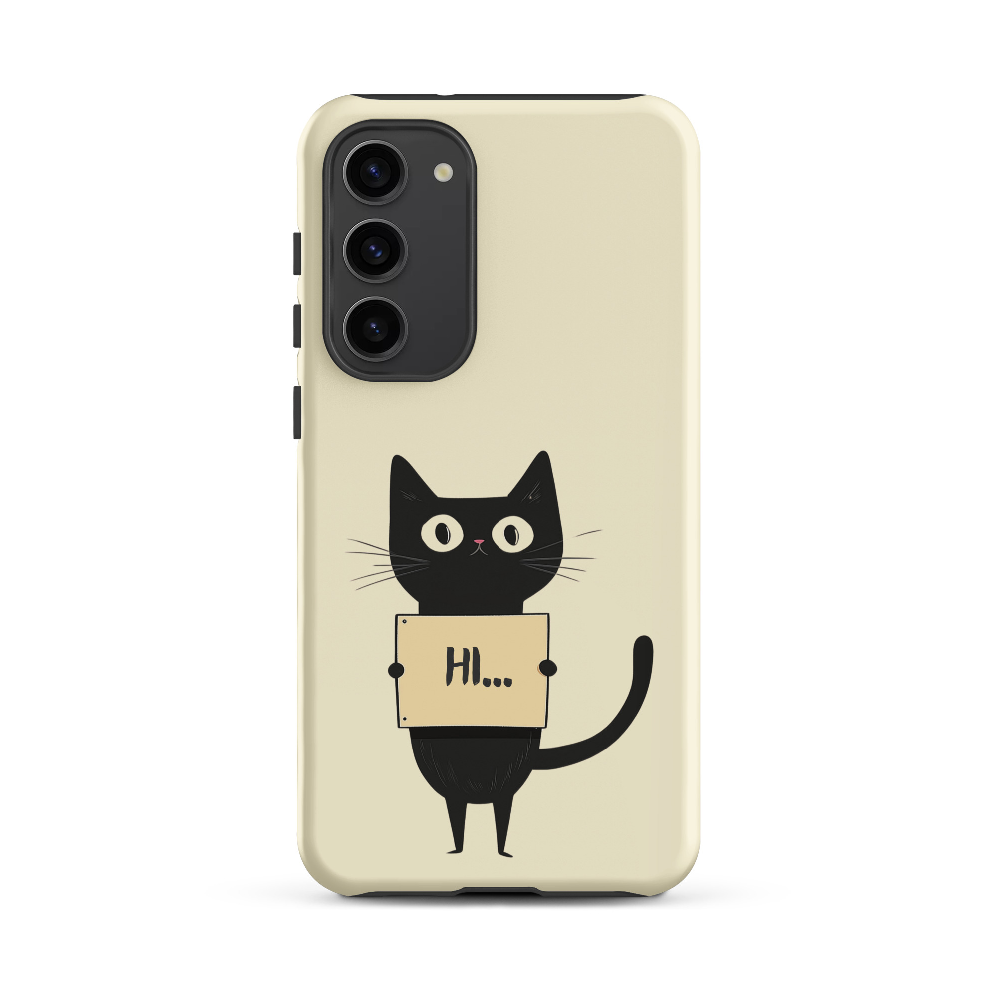 Black Cat Holding a Paper - Tough Galaxy Case - Image 14