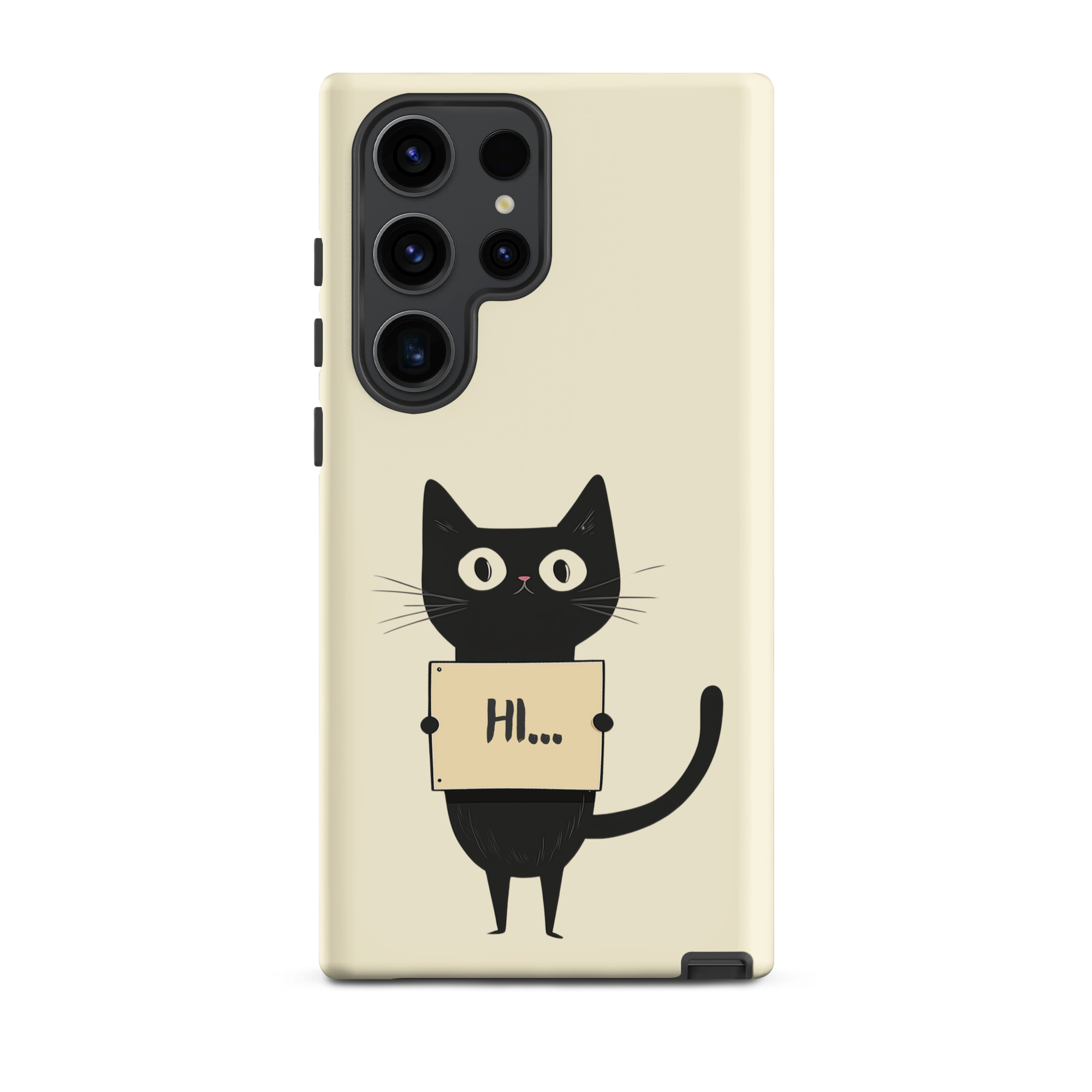 Black Cat Holding a Paper - Tough Galaxy Case - Image 15