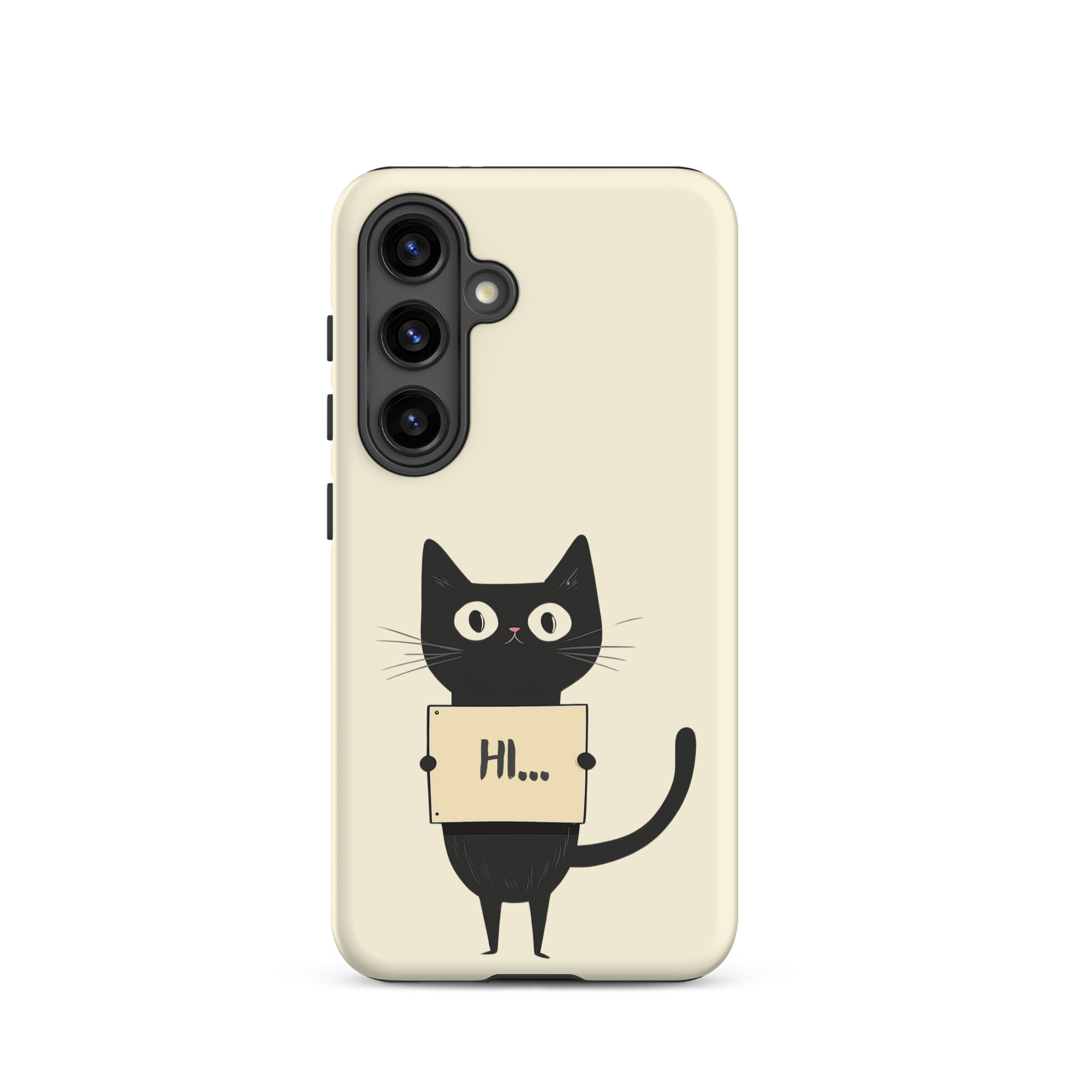 Black Cat Holding a Paper - Tough Galaxy Case - Image 16