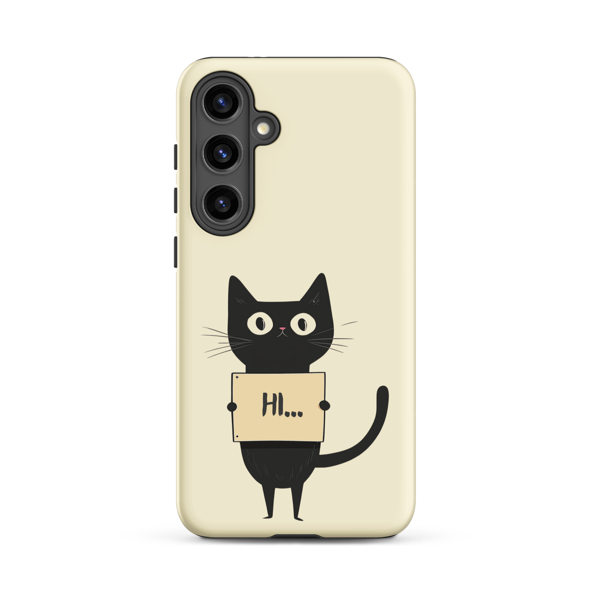 Black Cat Holding a Paper - Tough Galaxy Case - Image 17