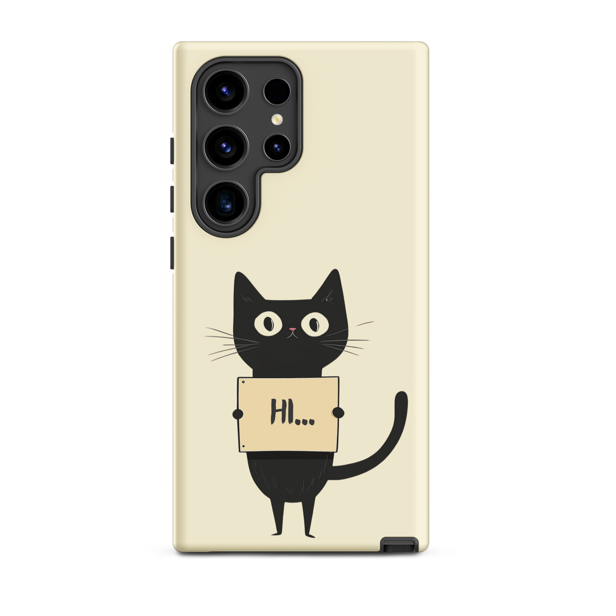 Black Cat Holding a Paper - Tough Galaxy Case - Image 18