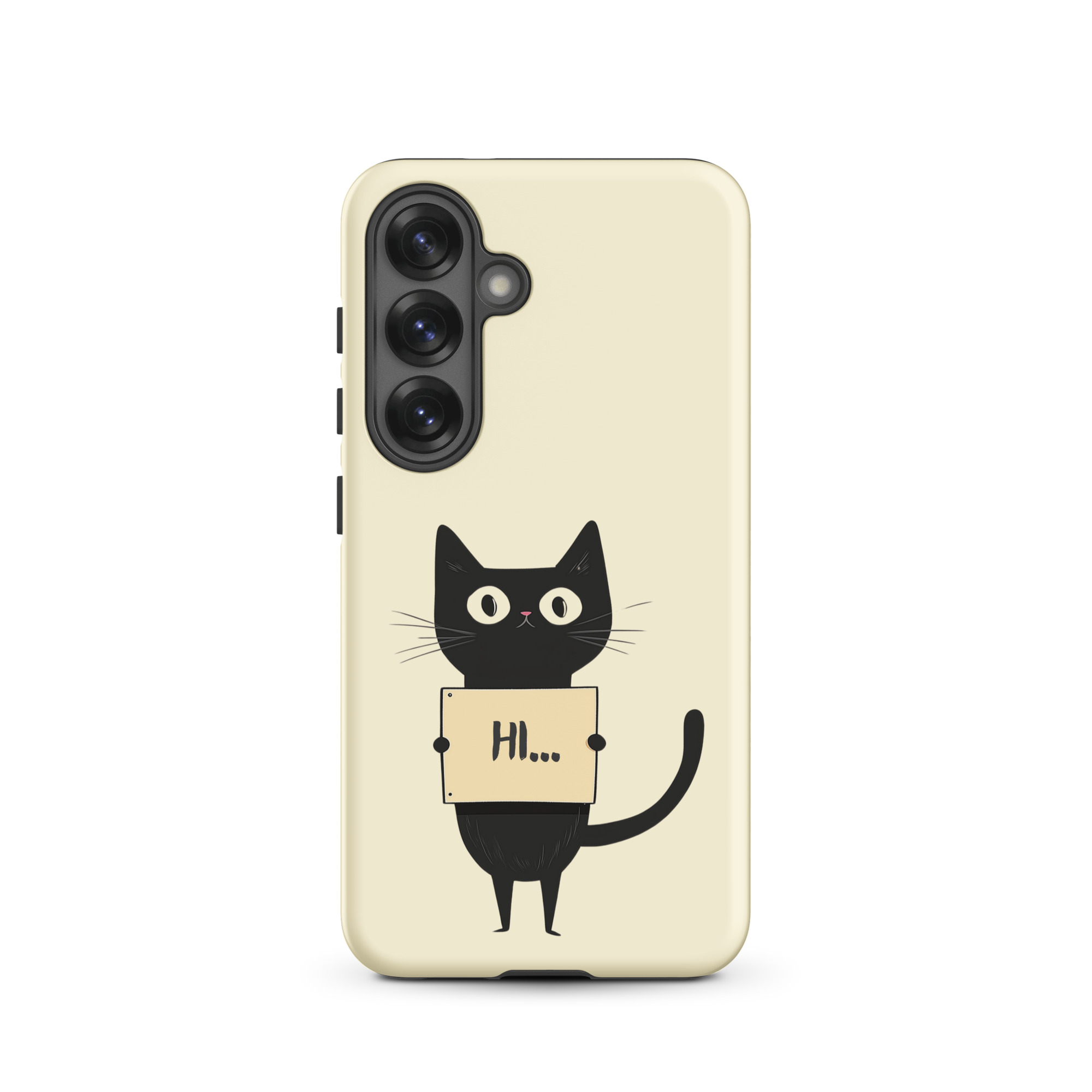 Black Cat Holding a Paper - Tough Galaxy Case - Image 19