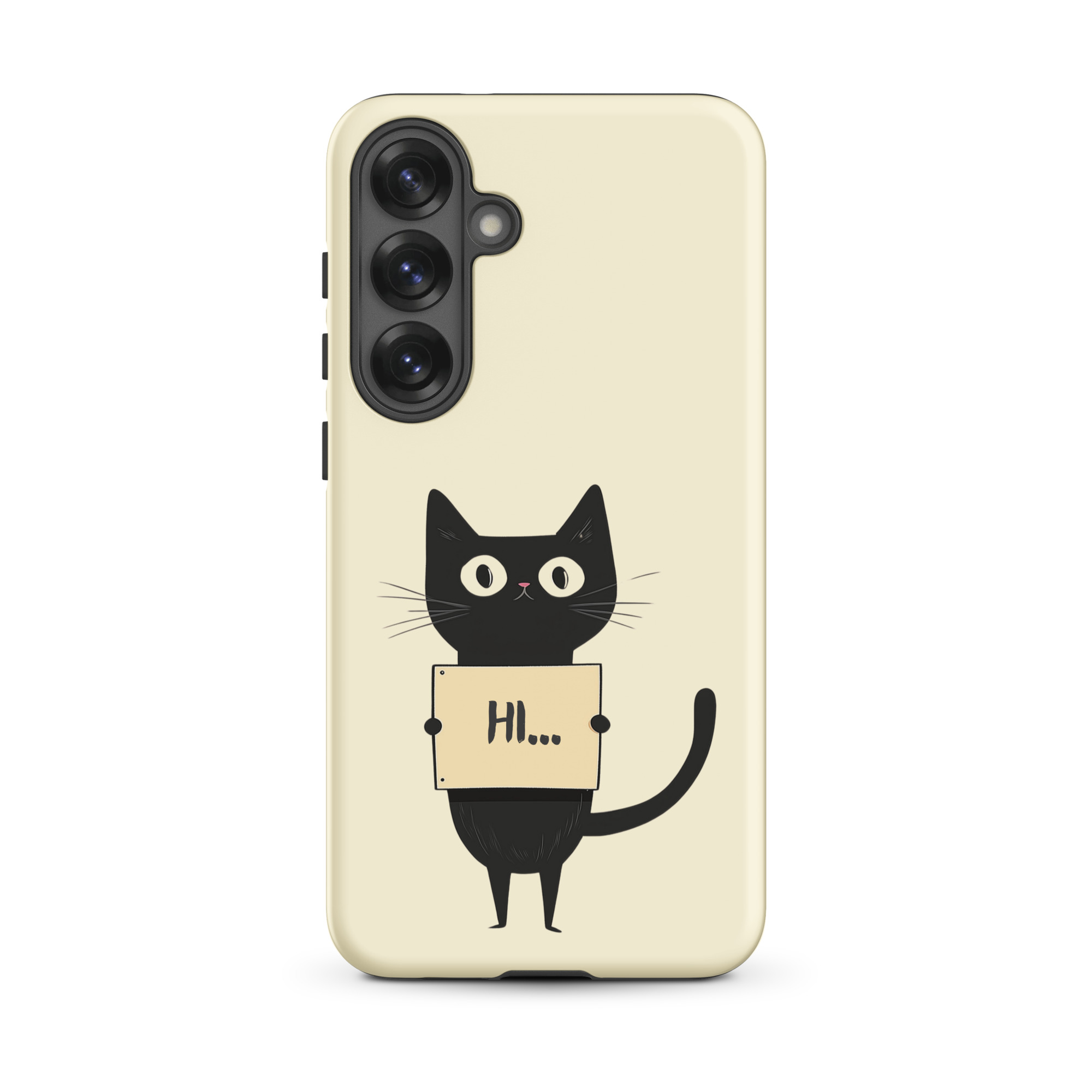 Black Cat Holding a Paper - Tough Galaxy Case - Image 20