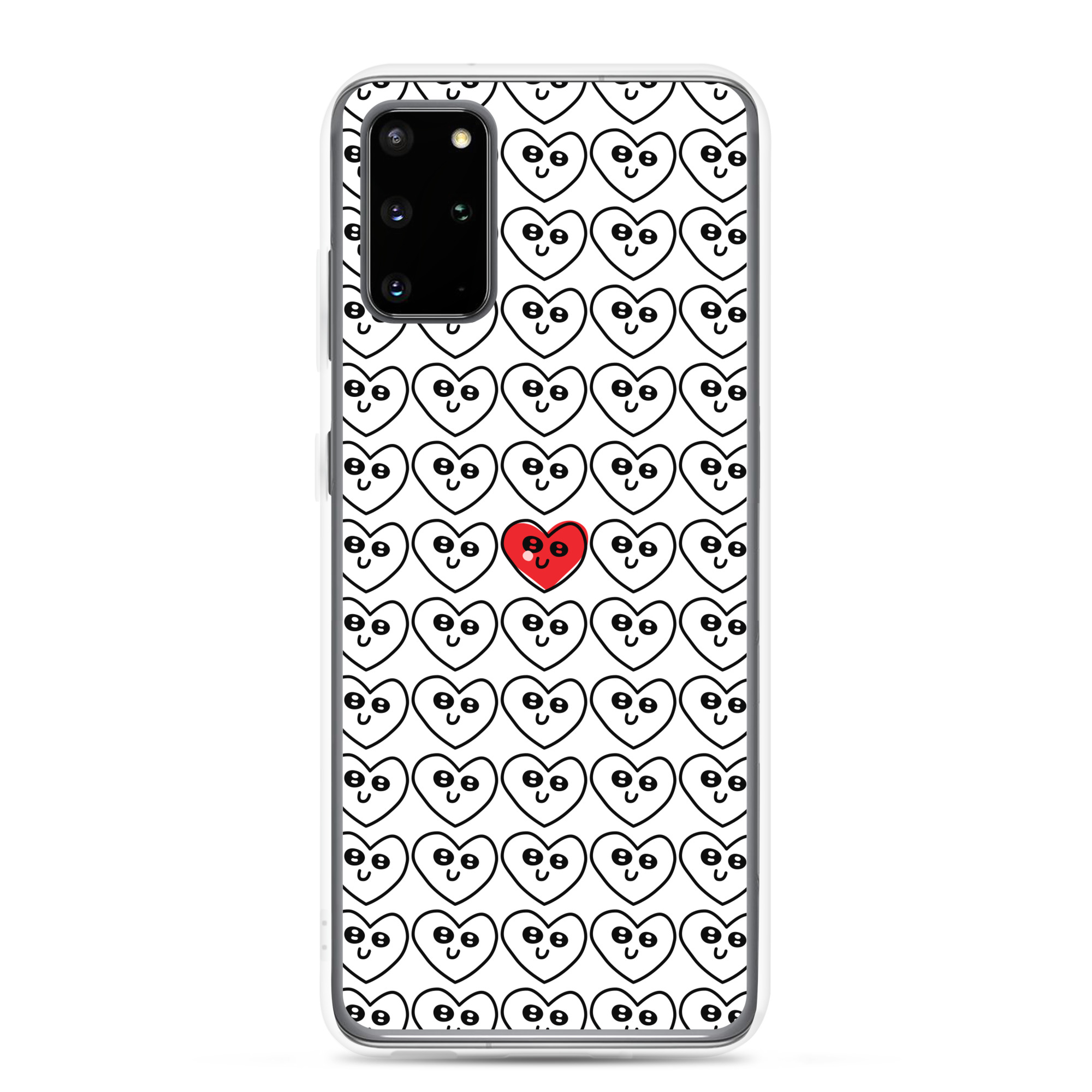 Single Red Heart - Clear Galaxy Case - Image 2