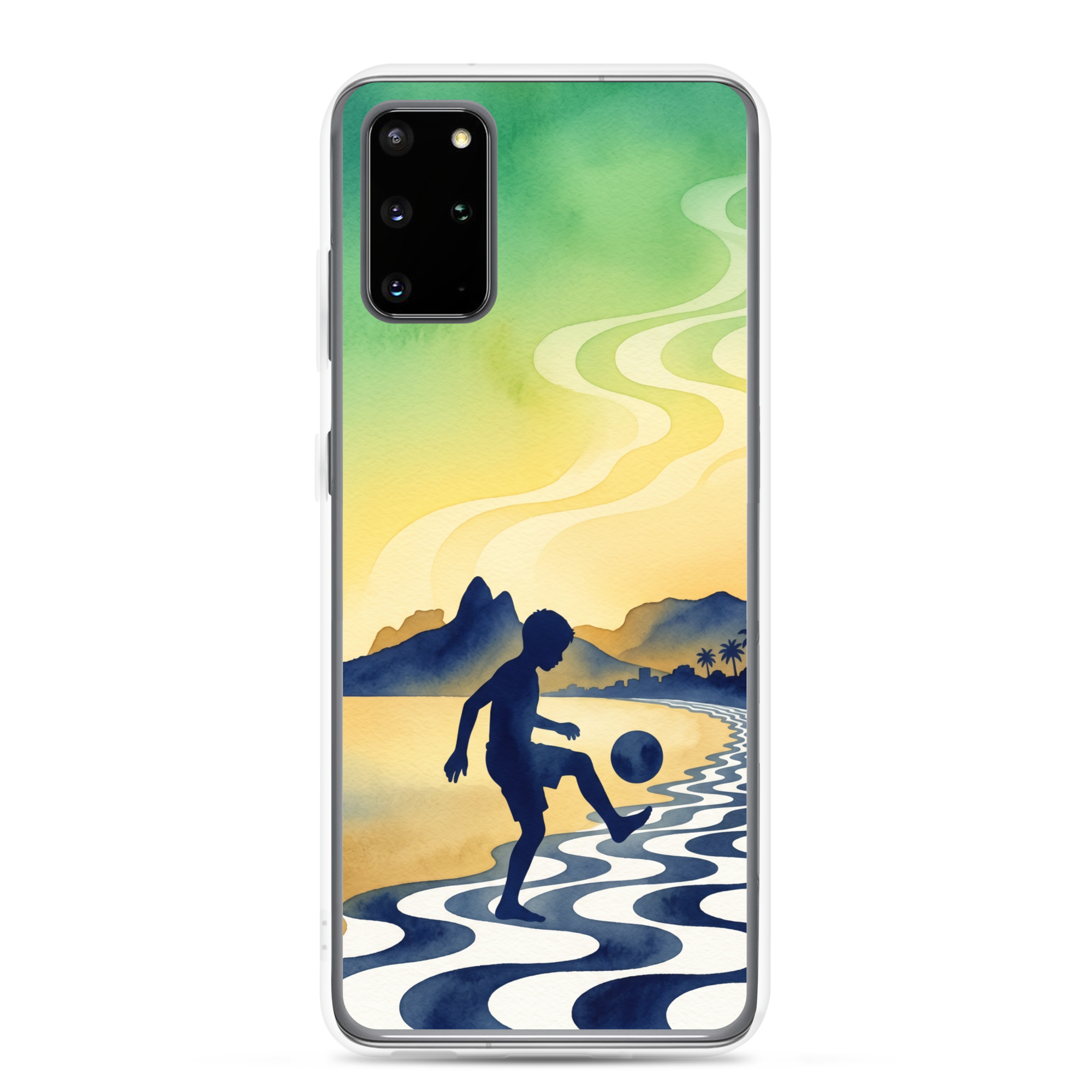 Brazil - Children Playing With a Ball - Clear Galaxy Case - Image 2