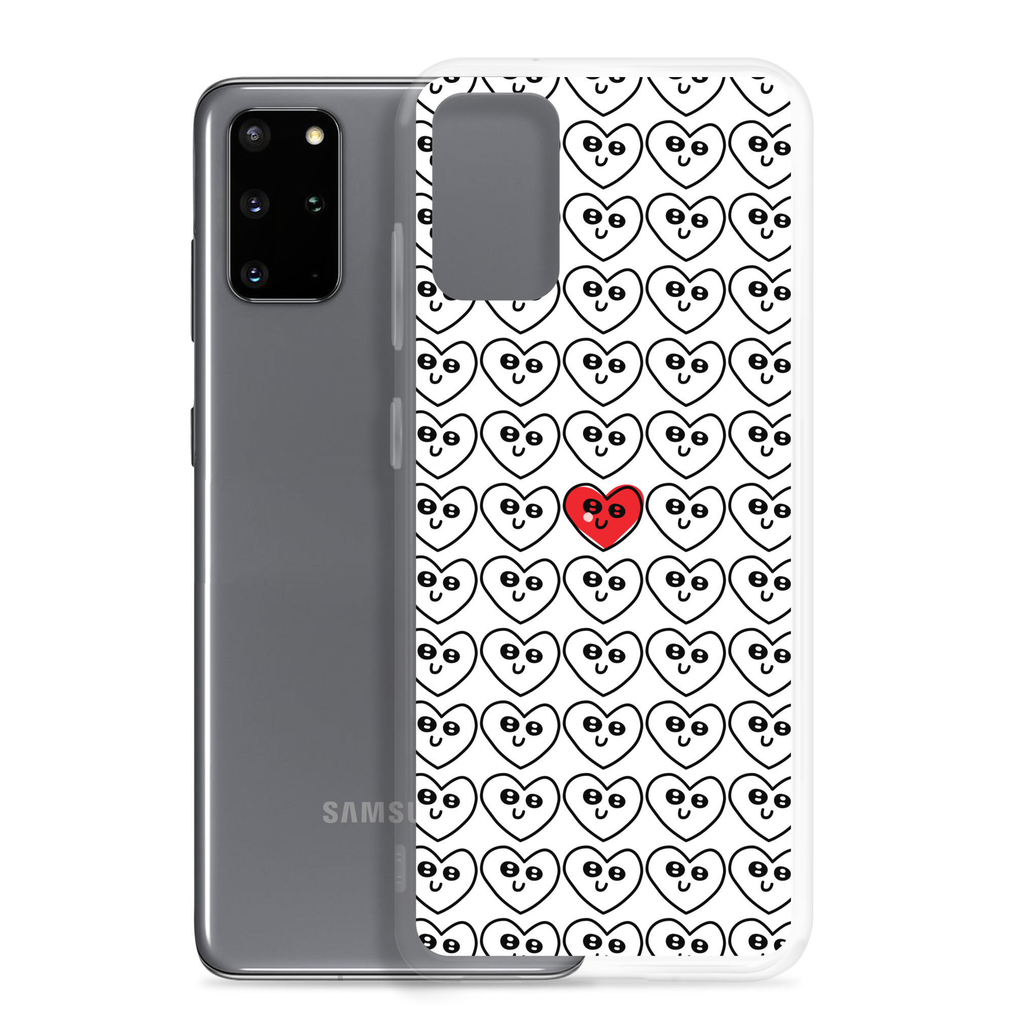 Single Red Heart - Clear Galaxy Case - Image 3