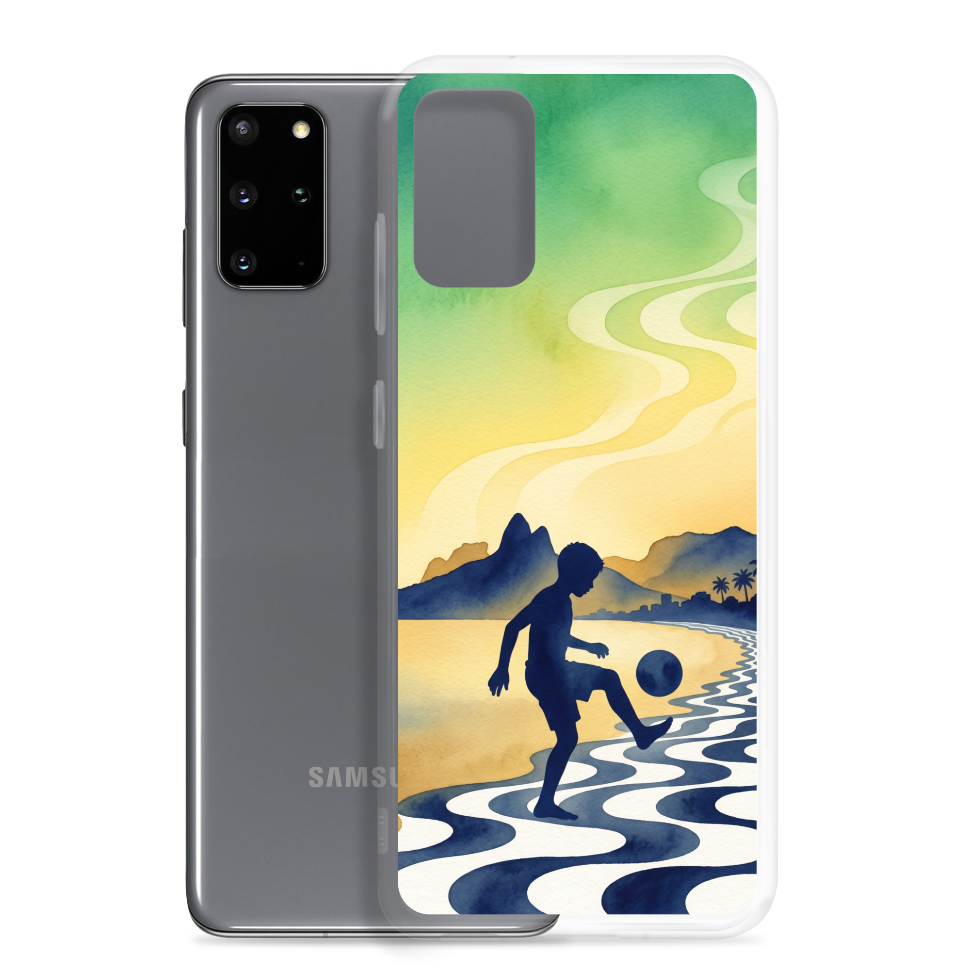 Brazil - Children Playing With a Ball - Clear Galaxy Case - Image 3