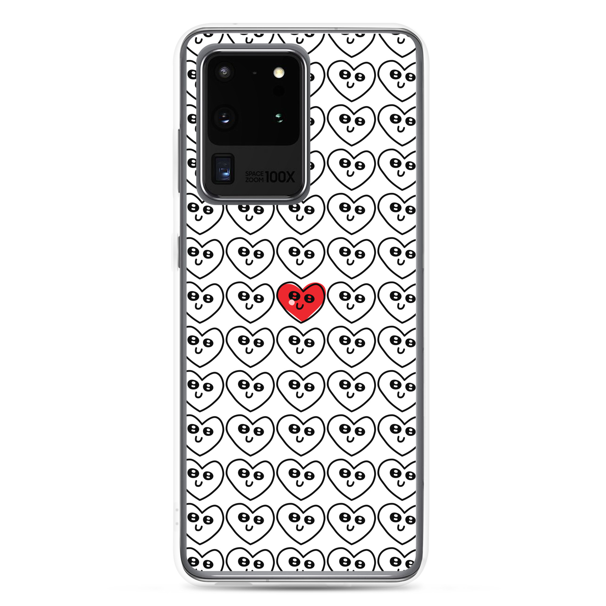 Single Red Heart - Clear Galaxy Case - Image 4