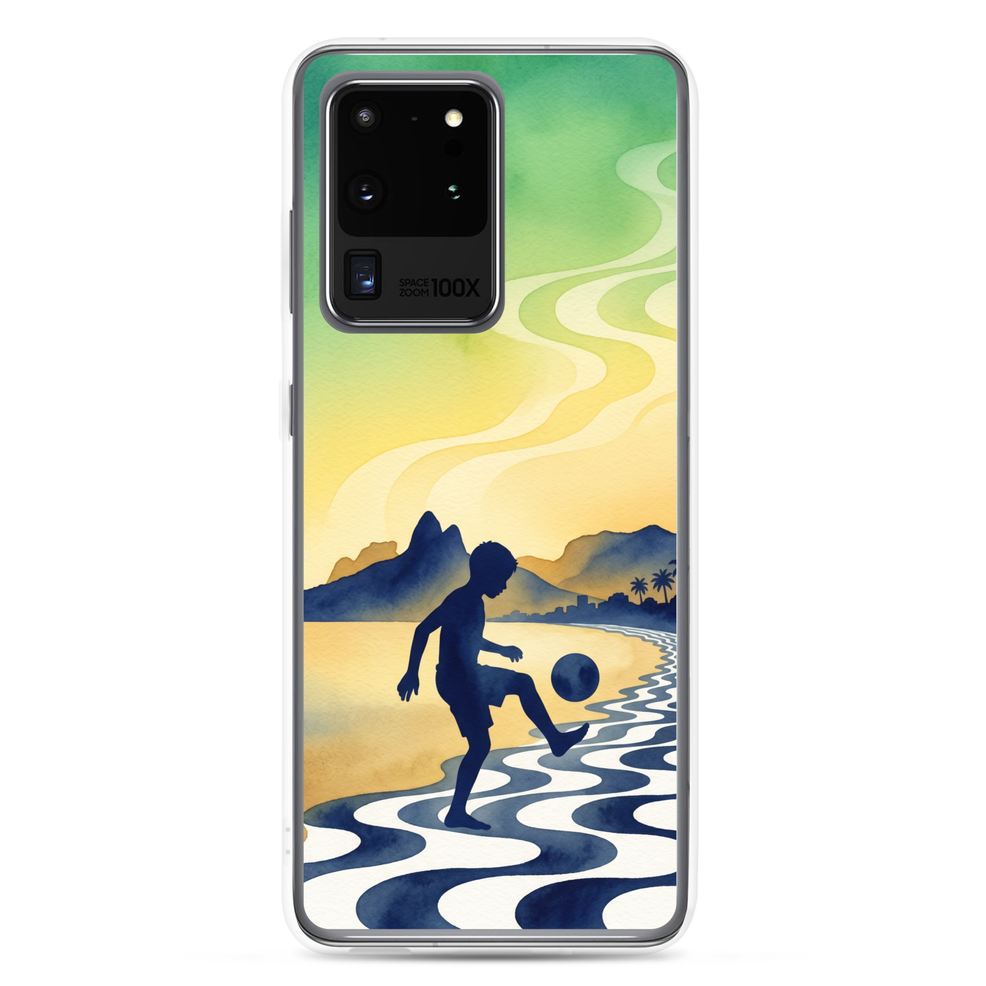 Brazil - Children Playing With a Ball - Clear Galaxy Case - Image 4