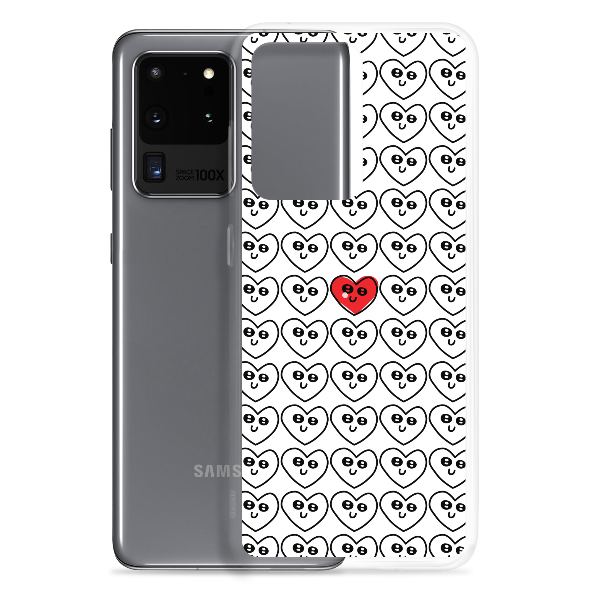 Single Red Heart - Clear Galaxy Case - Image 5