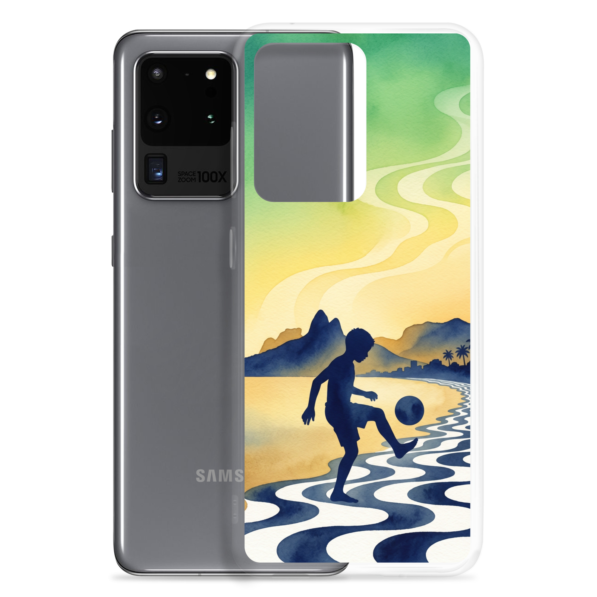 Brazil - Children Playing With a Ball - Clear Galaxy Case - Image 5