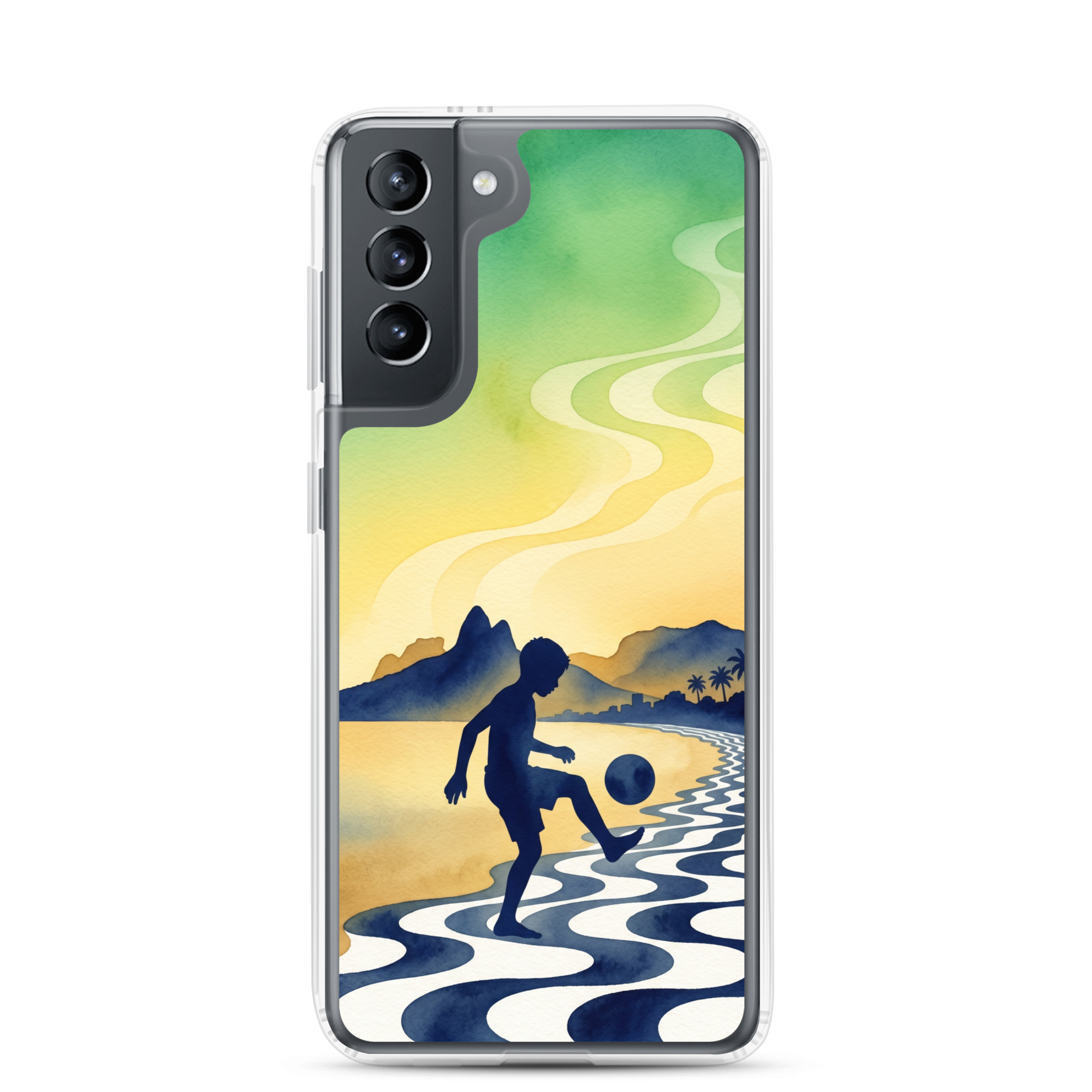 Brazil - Children Playing With a Ball - Clear Galaxy Case - Image 12