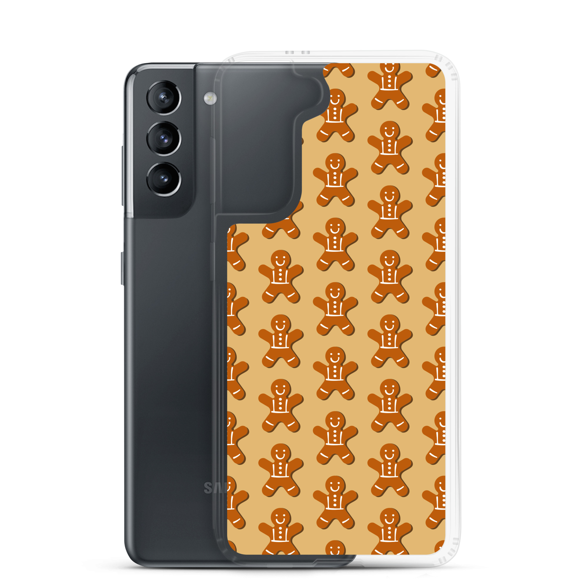 Gingerbread Men - Clear Galaxy Case - Image 13