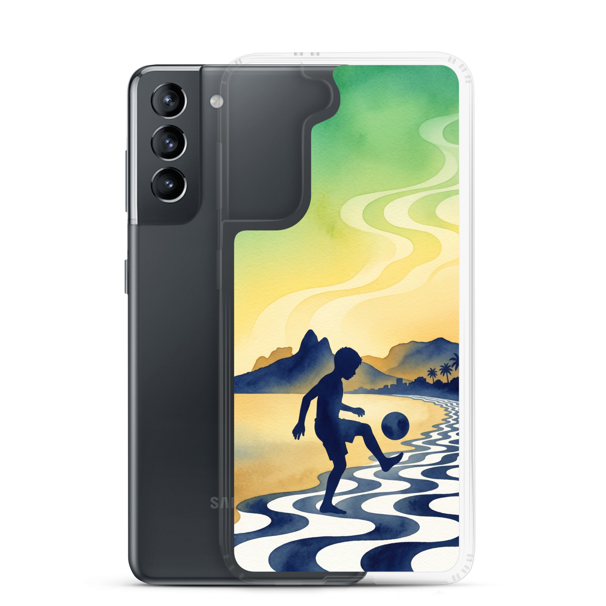 Brazil - Children Playing With a Ball - Clear Galaxy Case - Image 13