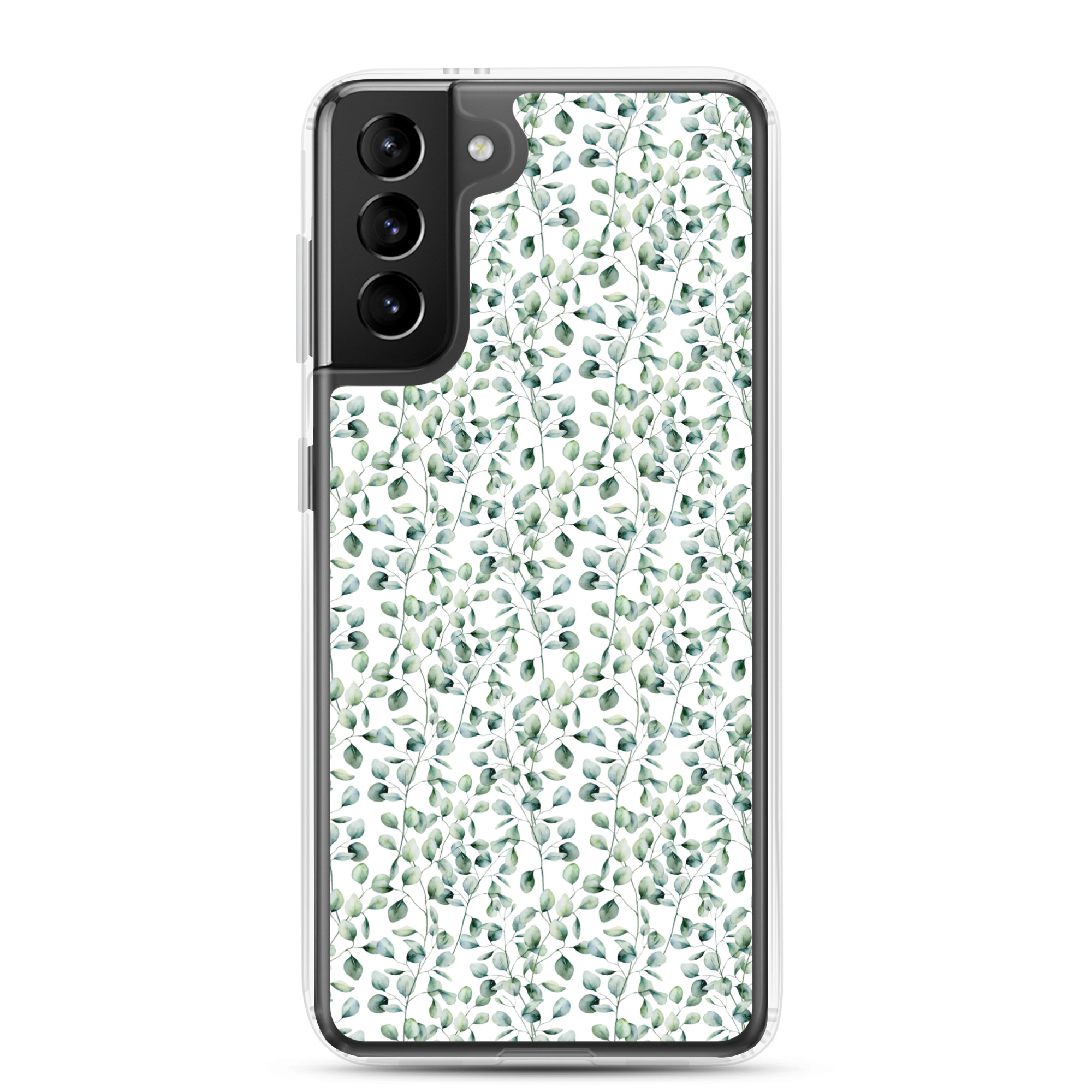 Thin Branch and Green Leaves - Clear Galaxy Case - Image 8
