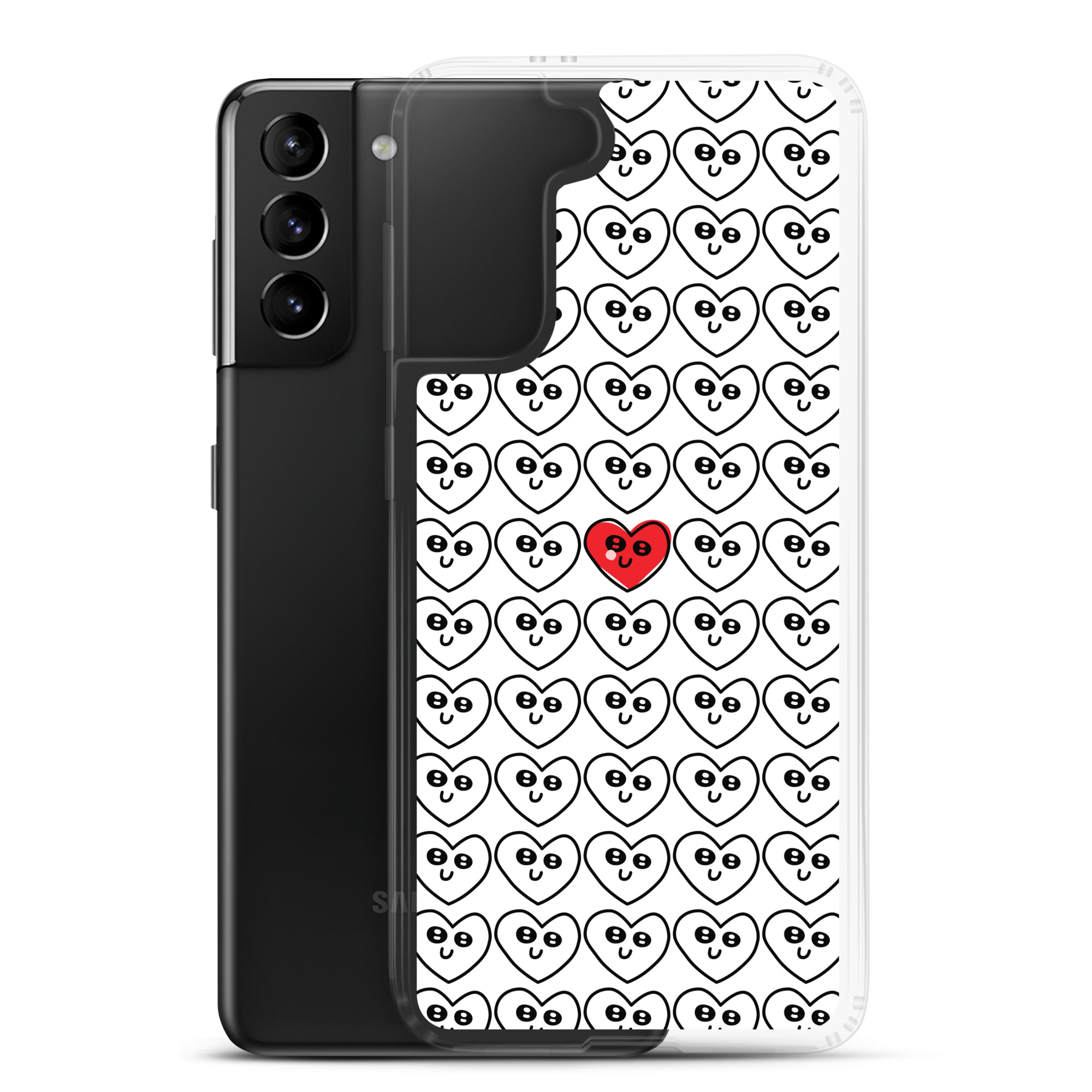 Single Red Heart - Clear Galaxy Case - Image 9