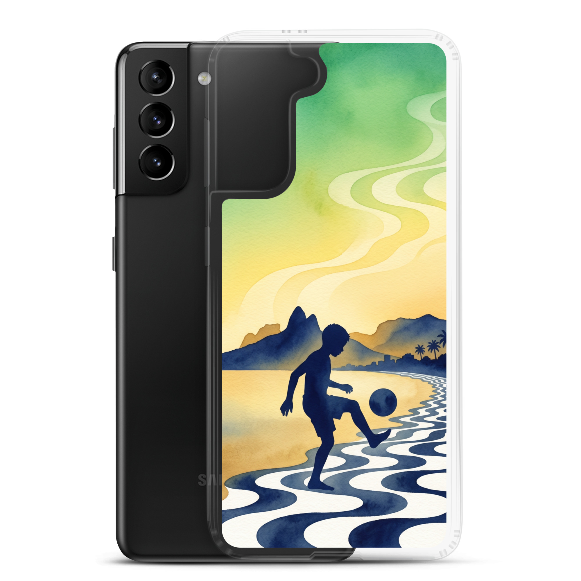 Brazil - Children Playing With a Ball - Clear Galaxy Case - Image 9