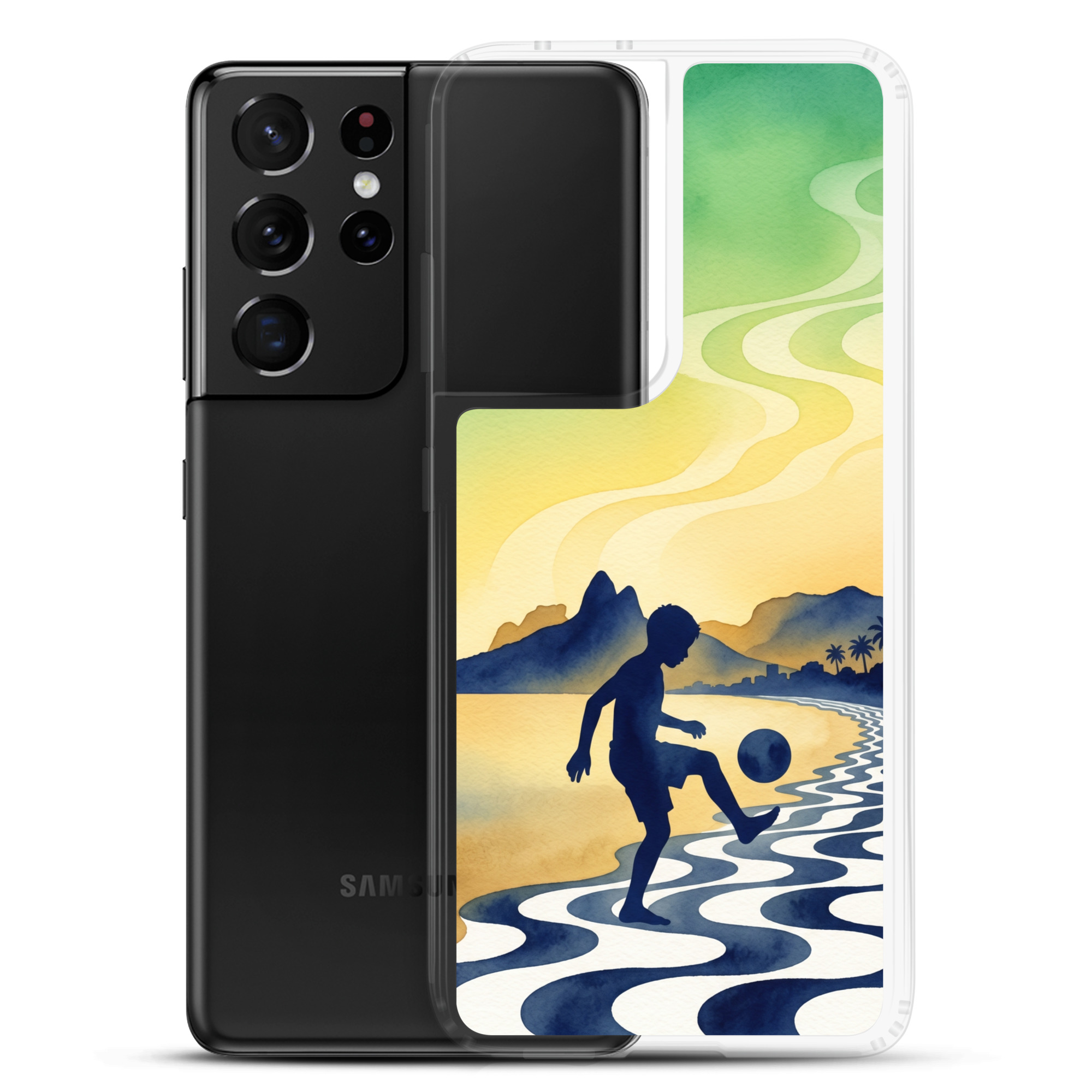 Brazil - Children Playing With a Ball - Clear Galaxy Case - Image 11