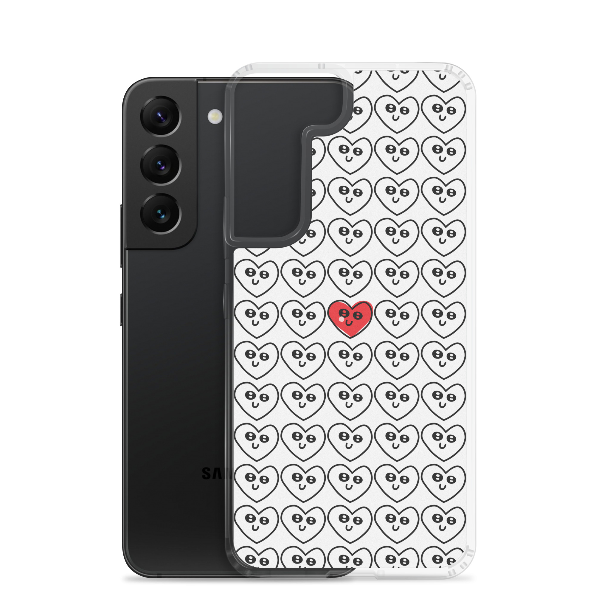 Single Red Heart - Clear Galaxy Case - Image 19