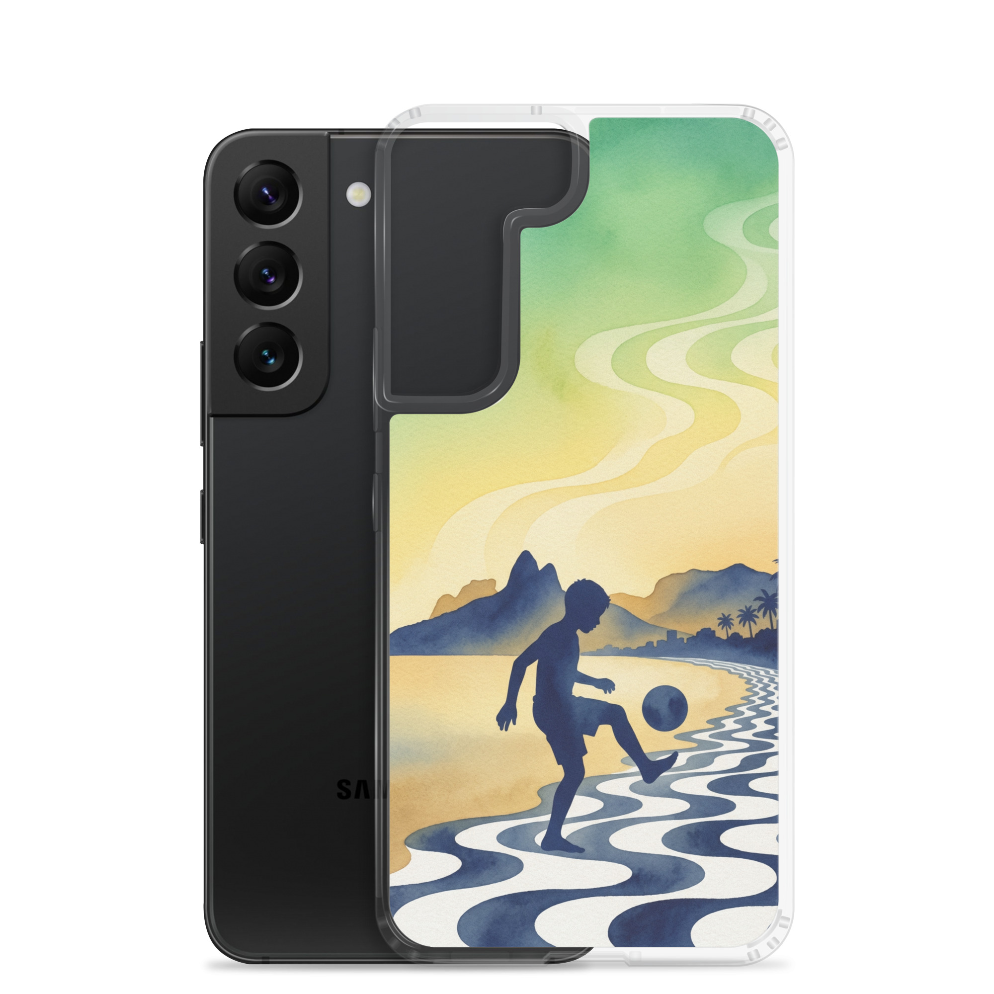 Brazil - Children Playing With a Ball - Clear Galaxy Case - Image 19