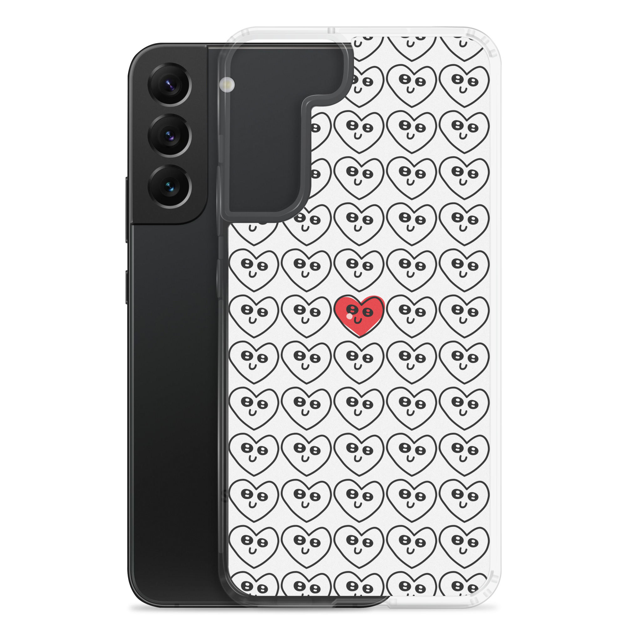 Single Red Heart - Clear Galaxy Case - Image 15