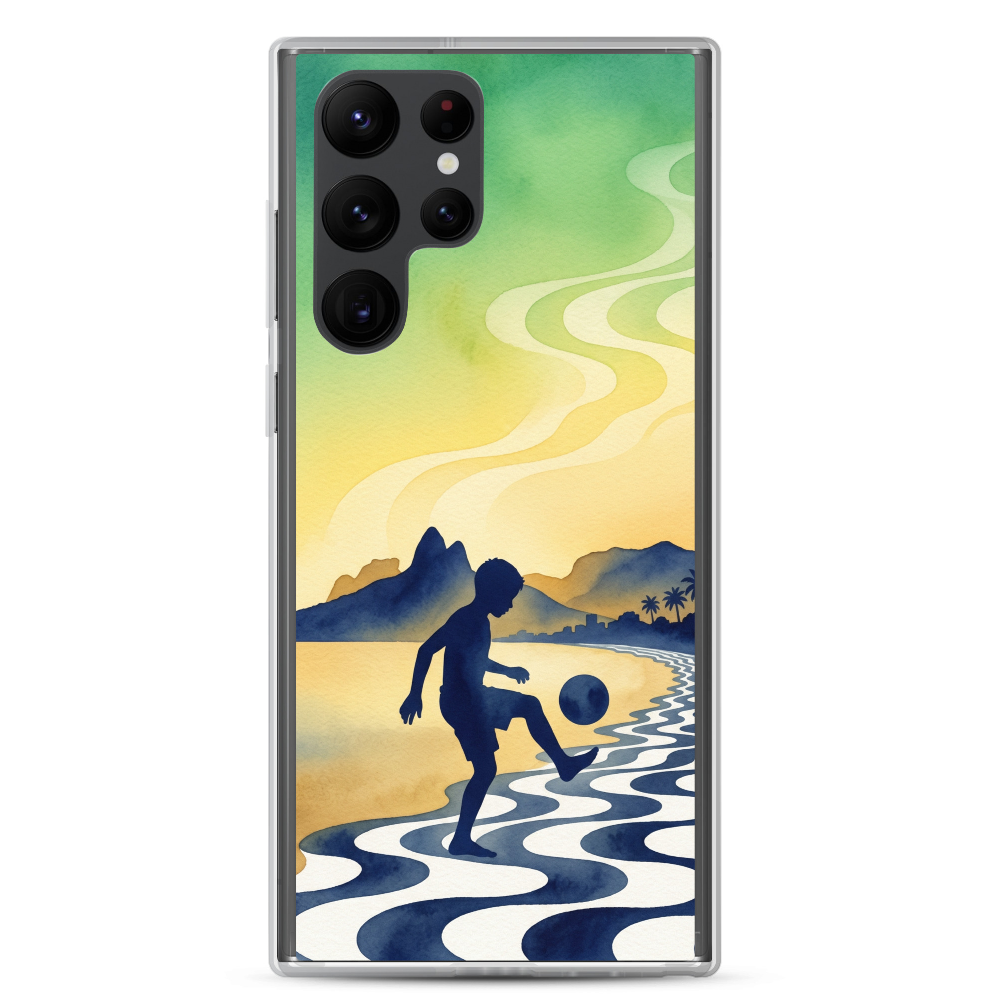 Brazil - Children Playing With a Ball - Clear Galaxy Case - Image 16