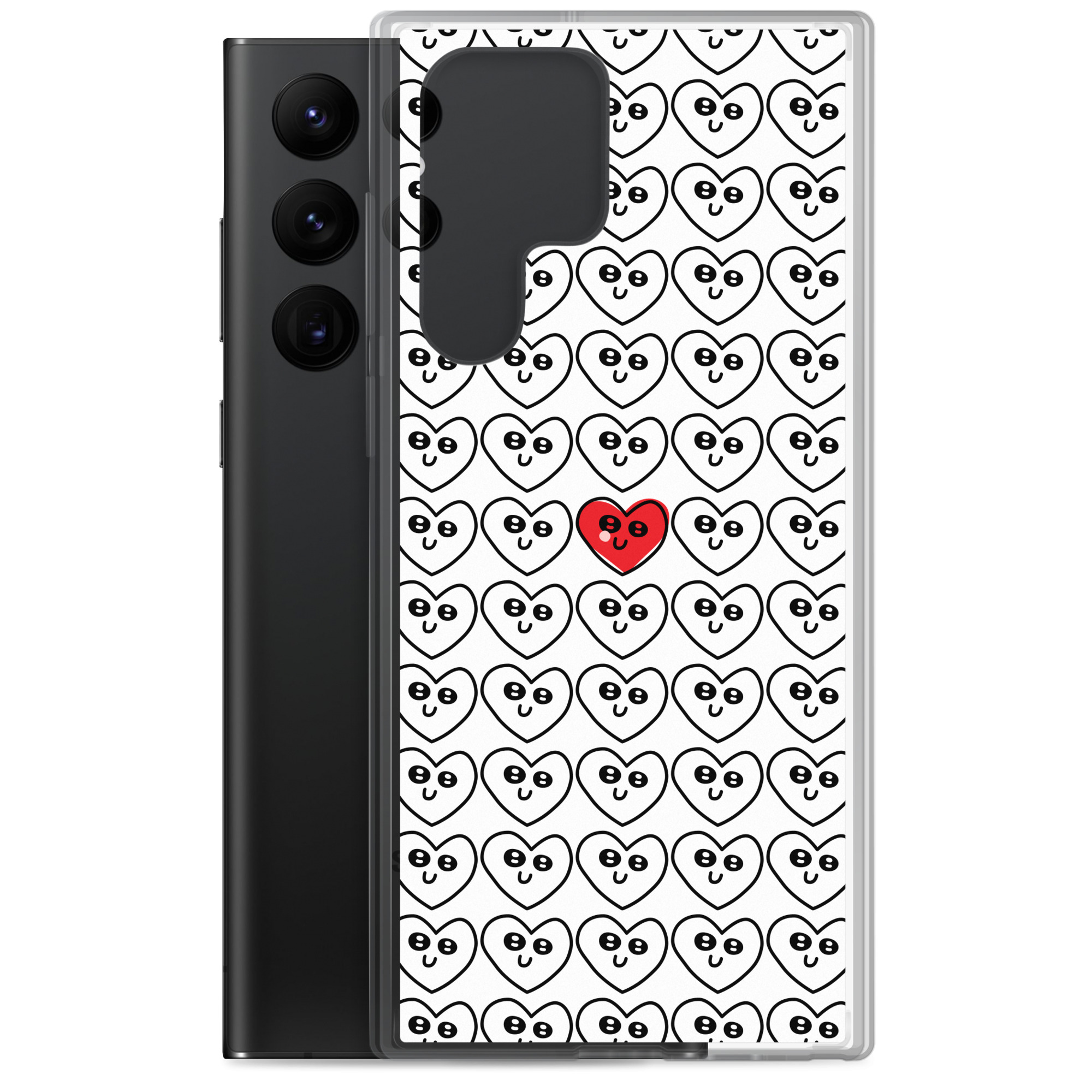Single Red Heart - Clear Galaxy Case - Image 17