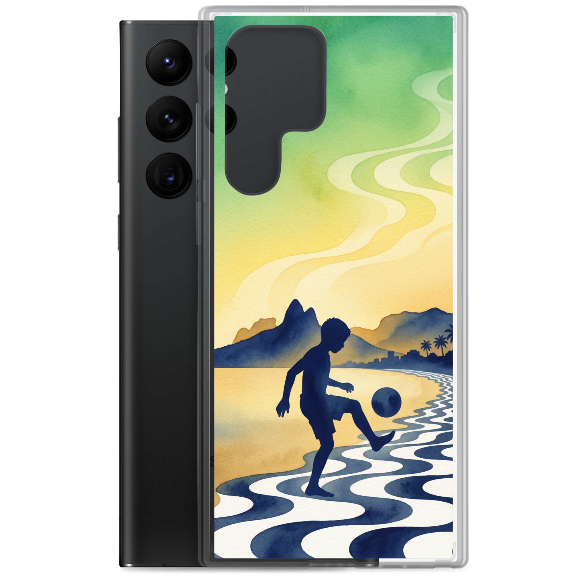Brazil - Children Playing With a Ball - Clear Galaxy Case - Image 17