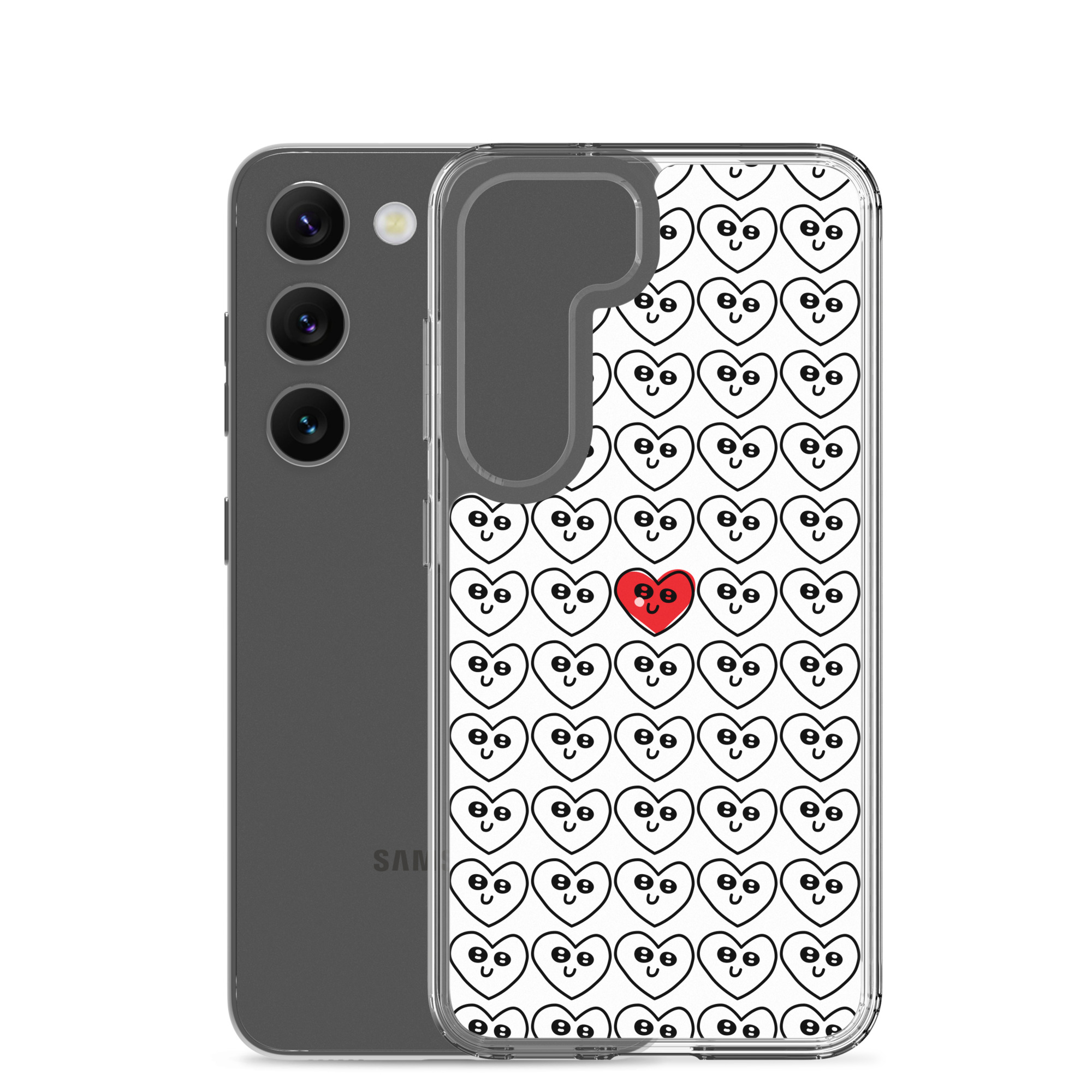 Single Red Heart - Clear Galaxy Case - Image 31