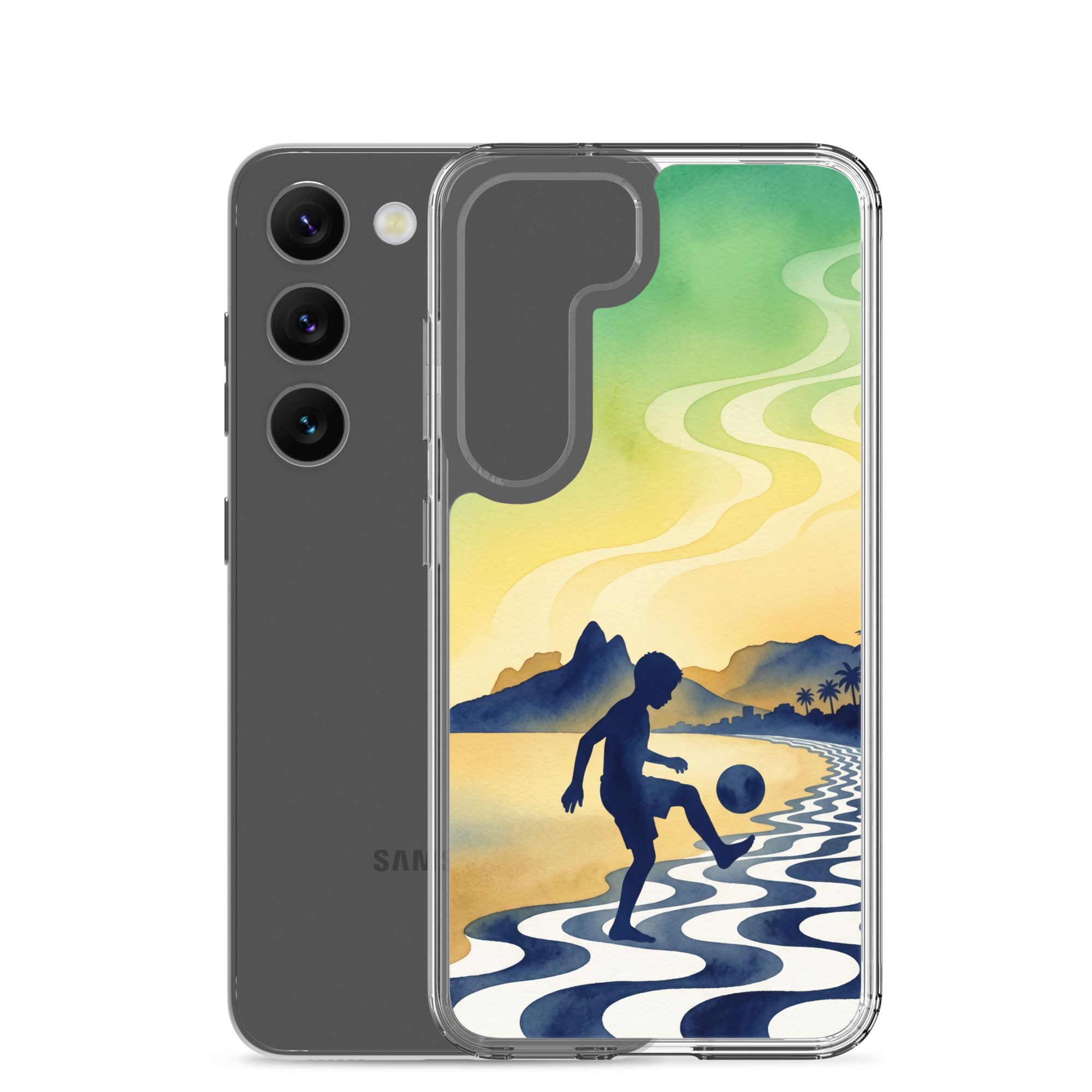 Brazil - Children Playing With a Ball - Clear Galaxy Case - Image 31