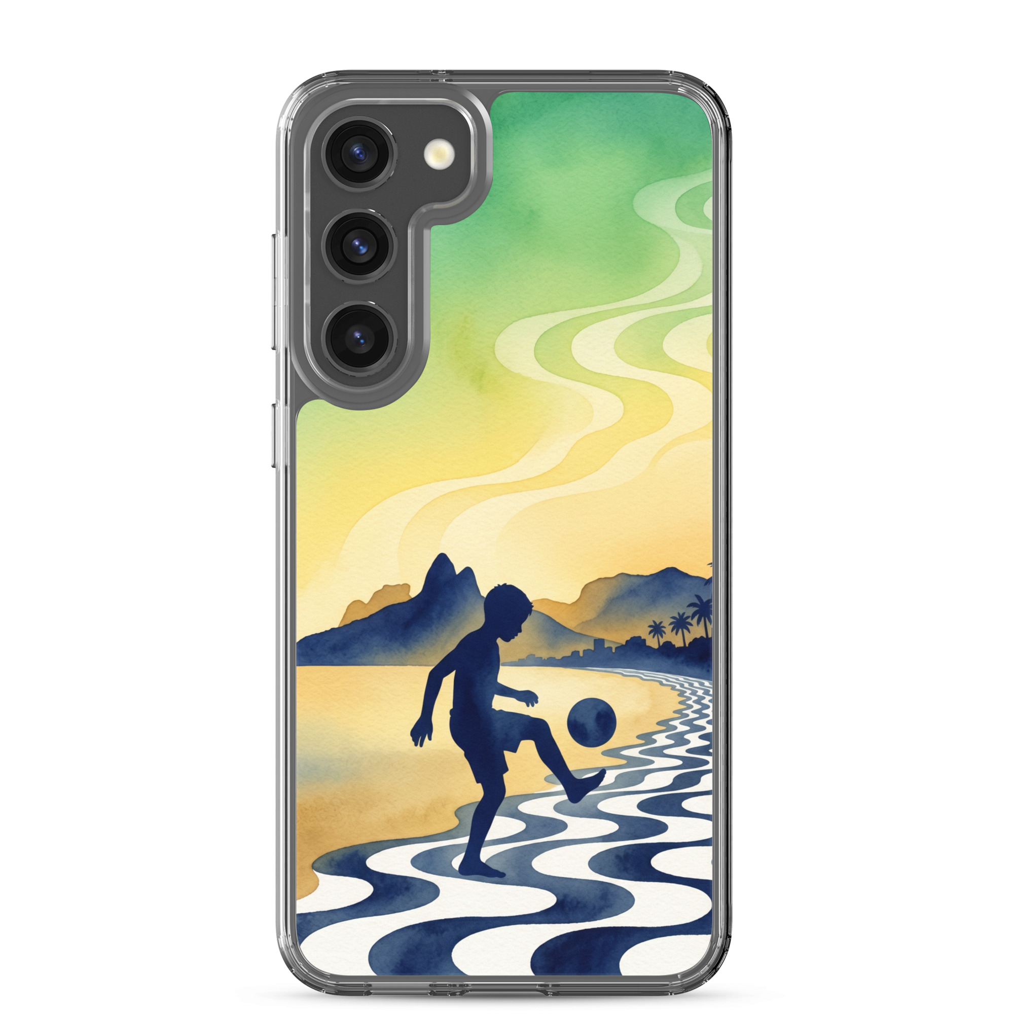 Brazil - Children Playing With a Ball - Clear Galaxy Case - Image 26