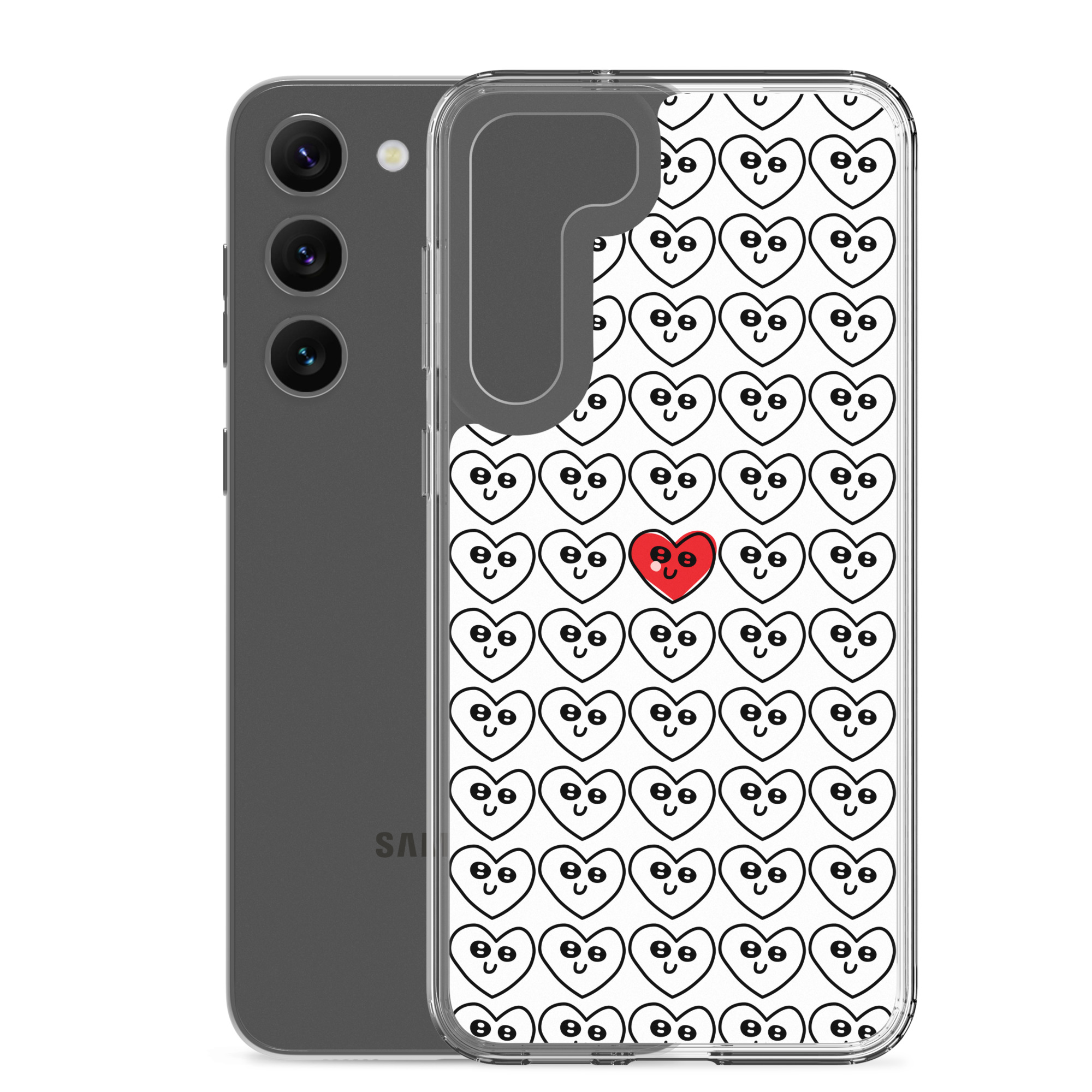 Single Red Heart - Clear Galaxy Case - Image 27