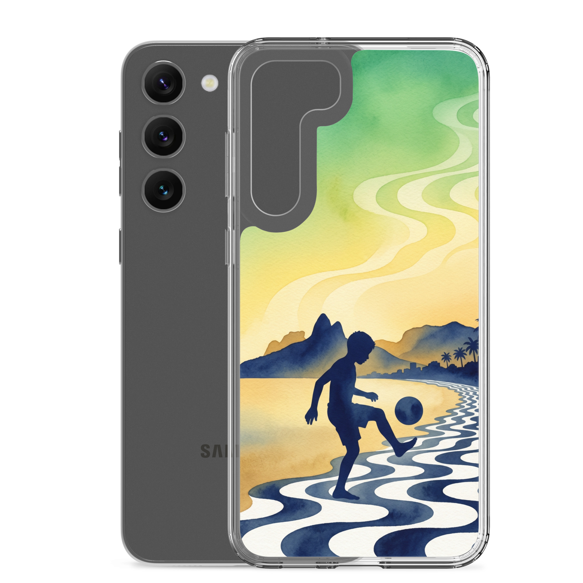 Brazil - Children Playing With a Ball - Clear Galaxy Case - Image 27