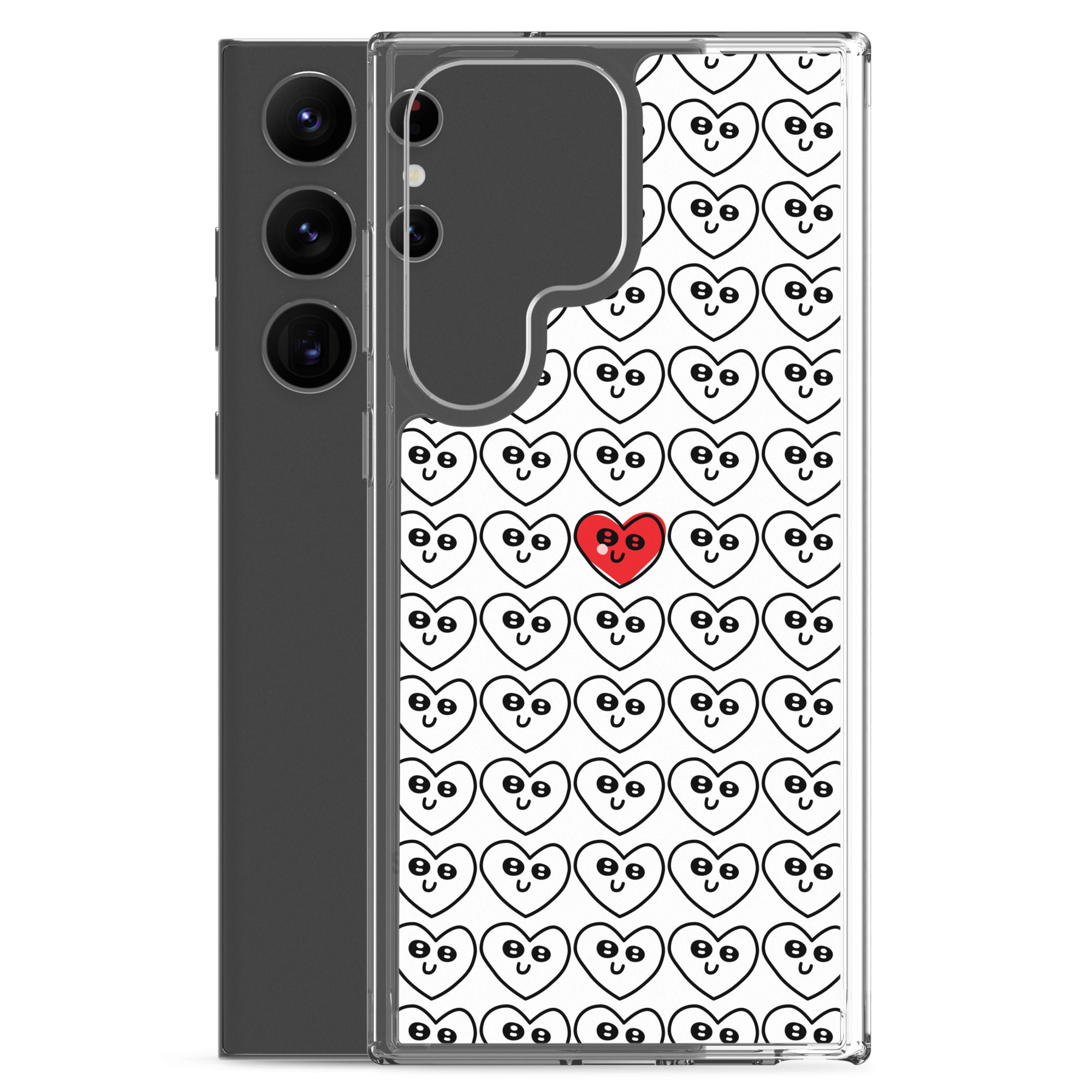Single Red Heart - Clear Galaxy Case - Image 29