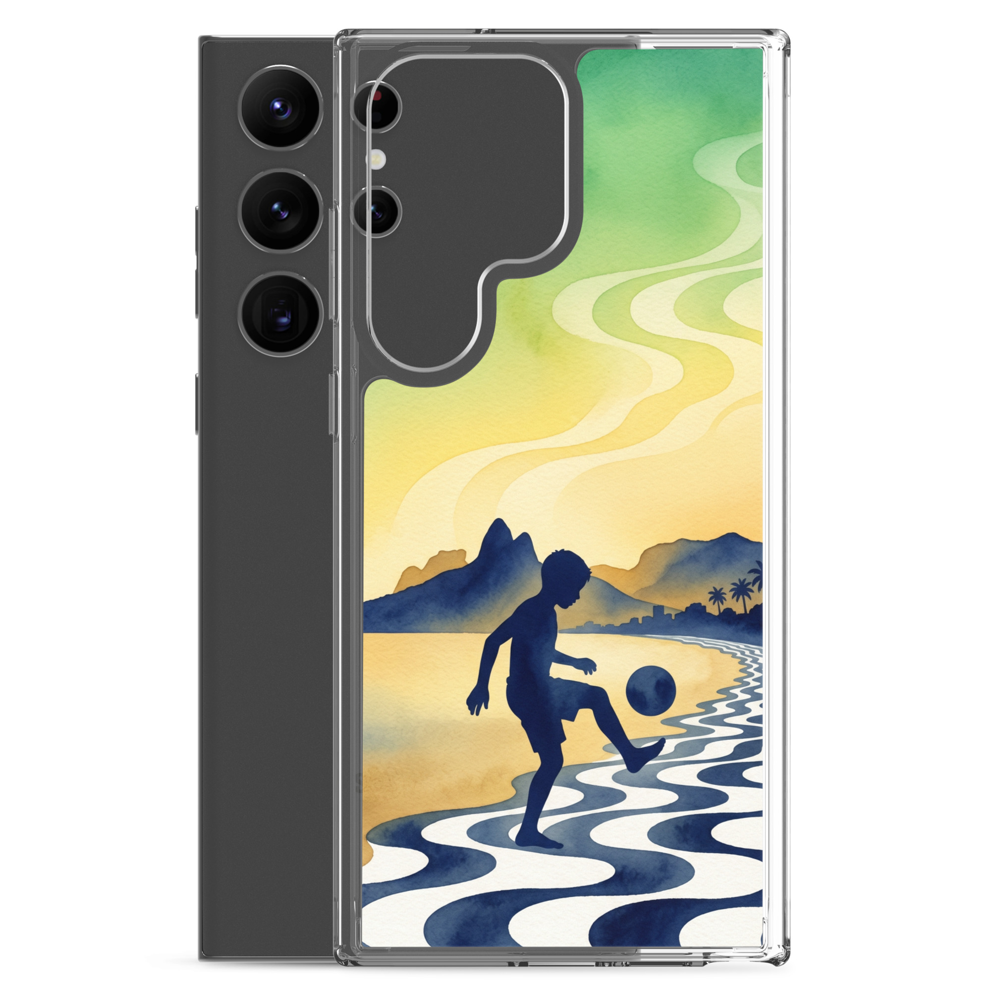 Brazil - Children Playing With a Ball - Clear Galaxy Case - Image 29
