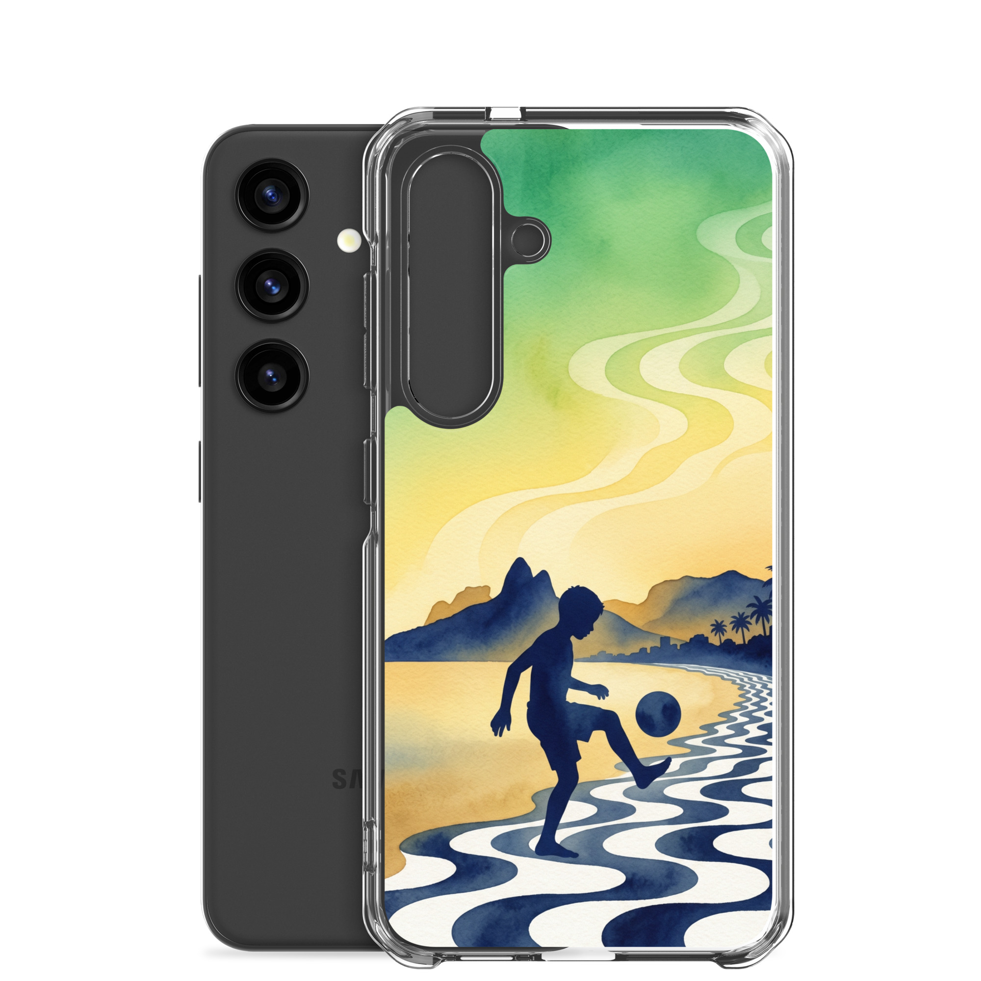 Brazil - Children Playing With a Ball - Clear Galaxy Case - Image 36