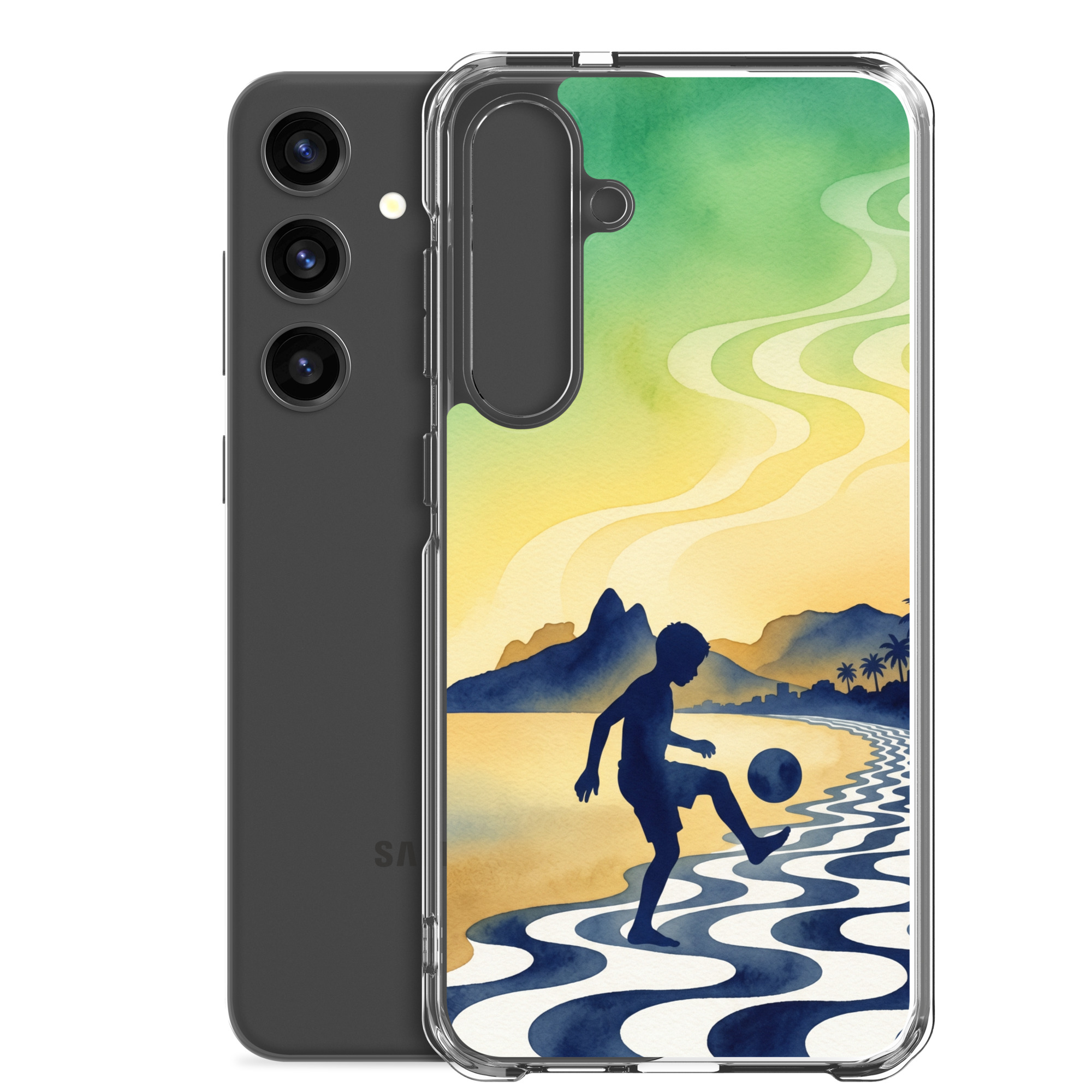 Brazil - Children Playing With a Ball - Clear Galaxy Case - Image 33