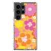 Pink/Yellow Flowers - Clear Galaxy Case