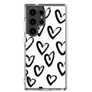 Black Ink Heart - Clear Galaxy Case